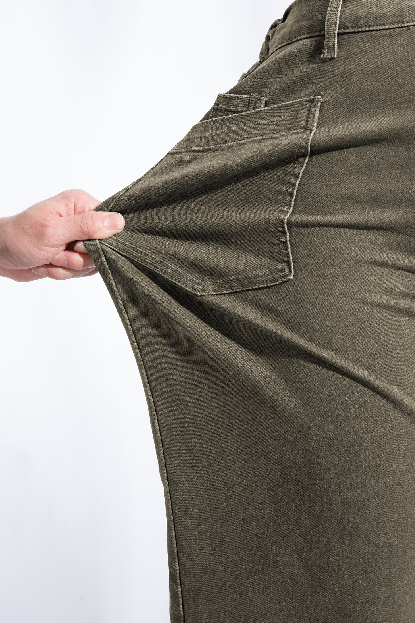 Front Pocket Ankle-length Barrel Jeans