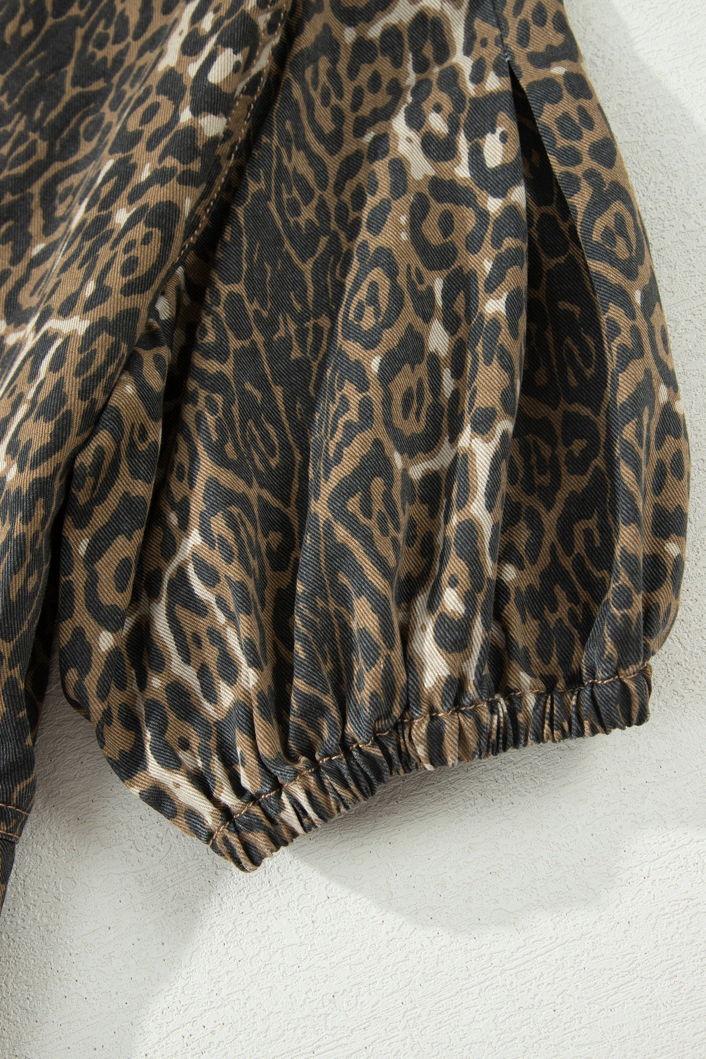 Leopard Denim Mini Dress