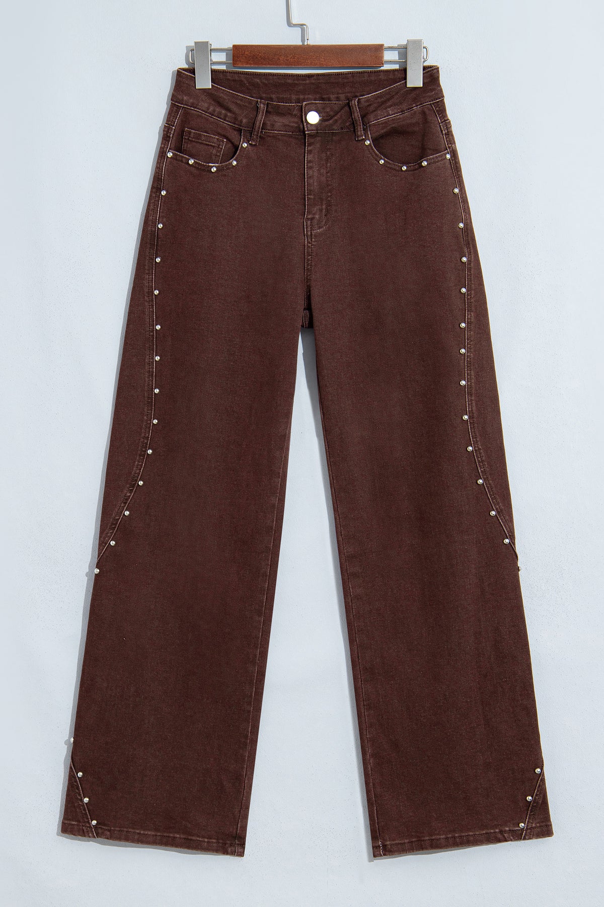 Side Seam Rivet Ankle Jeans