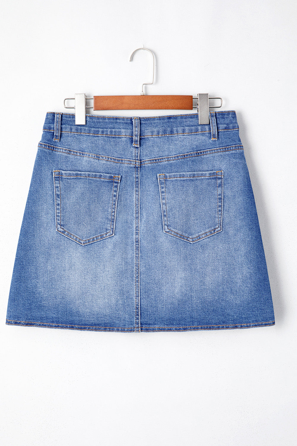 Wrapped  Denim Mini Skirt