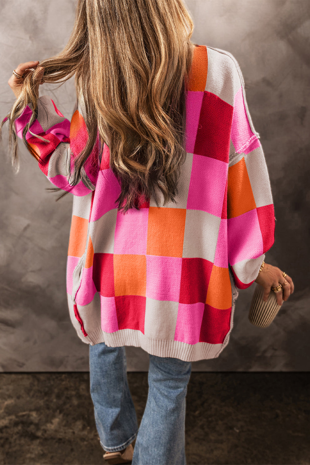 Checkered Cardigan