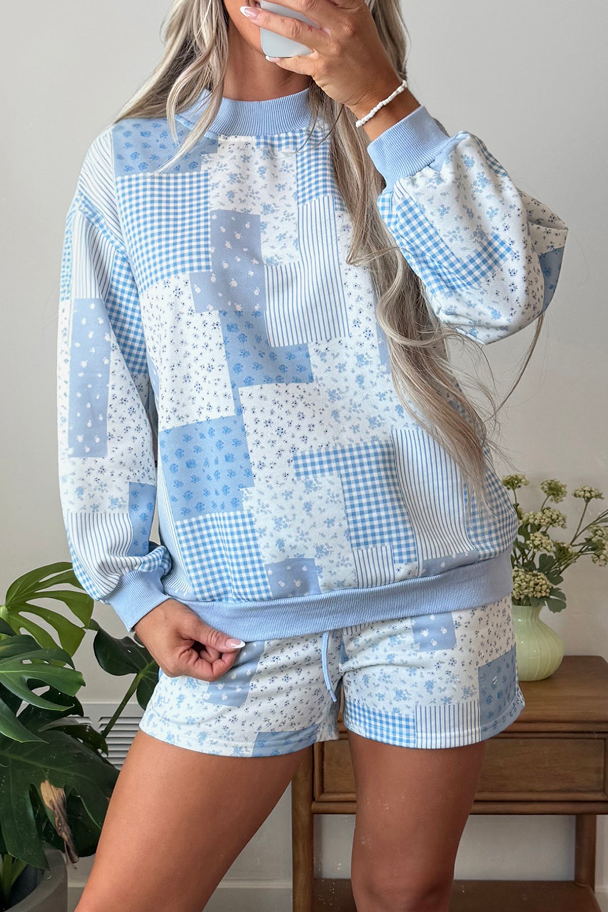 Floral Baggy Shorts Set