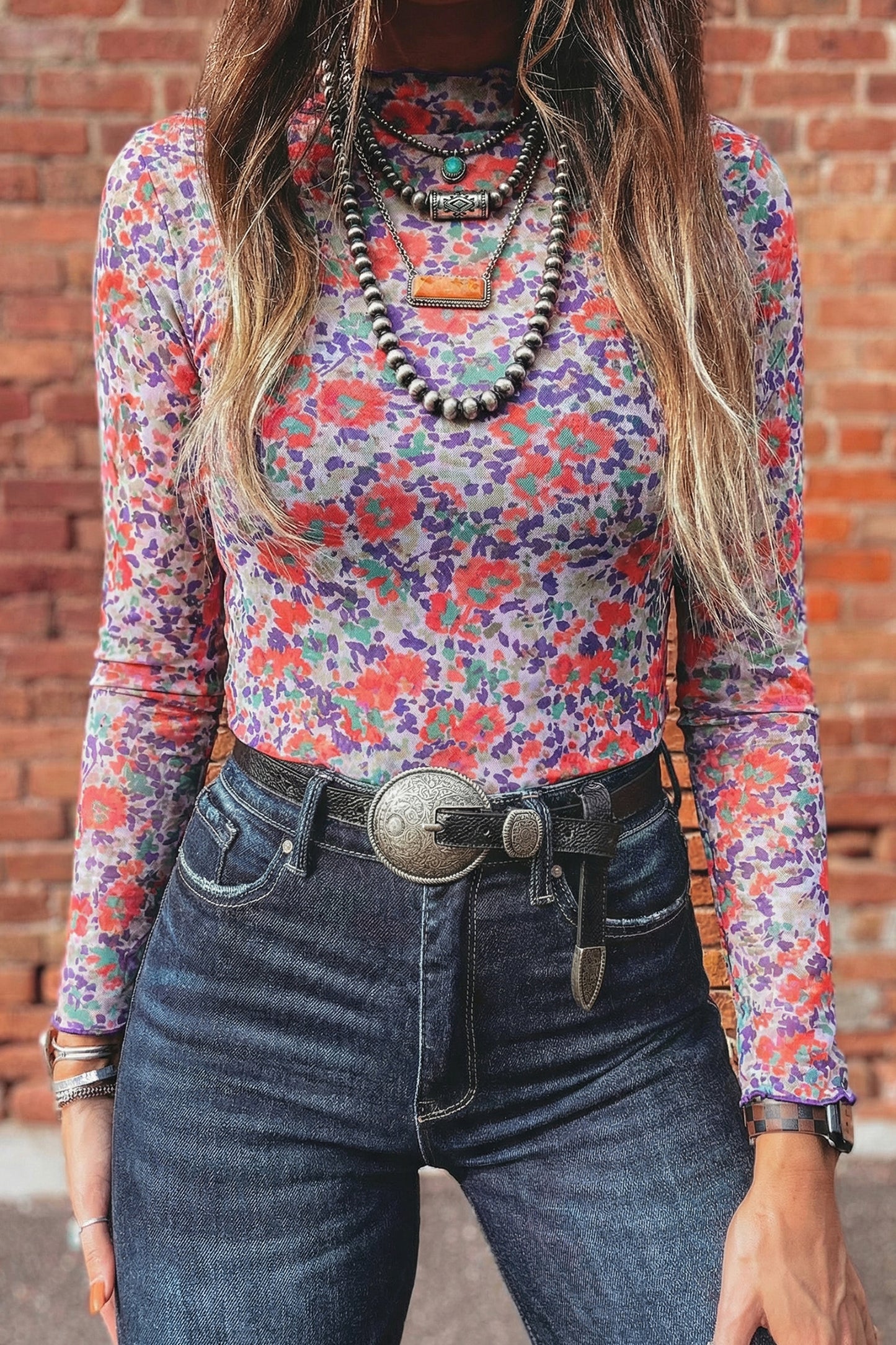 Long Sleeve Mock Neck Top