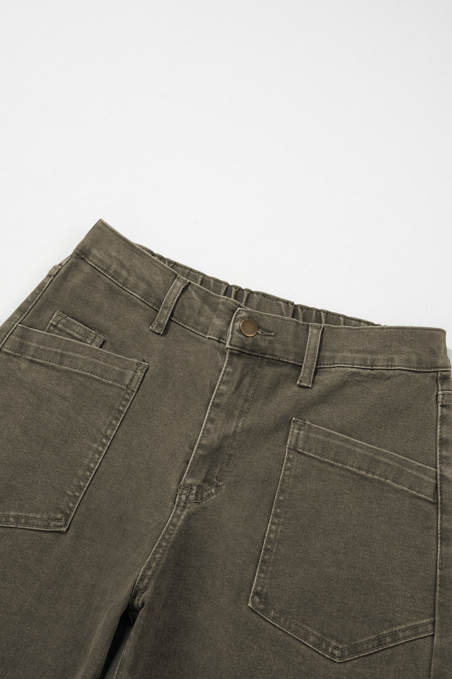 Front Pocket Ankle-length Barrel Jeans