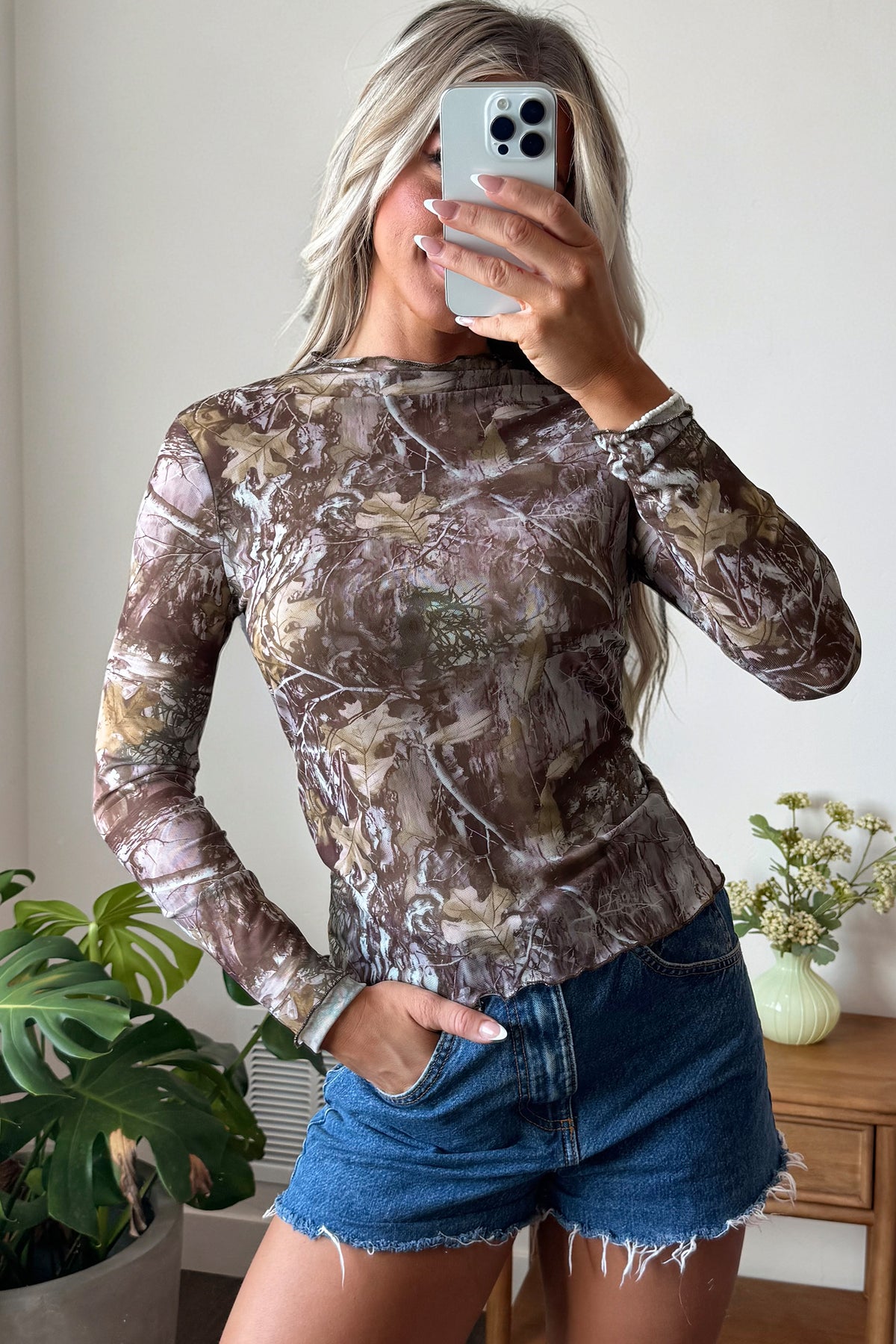 Long Sleeve Mock Neck Top