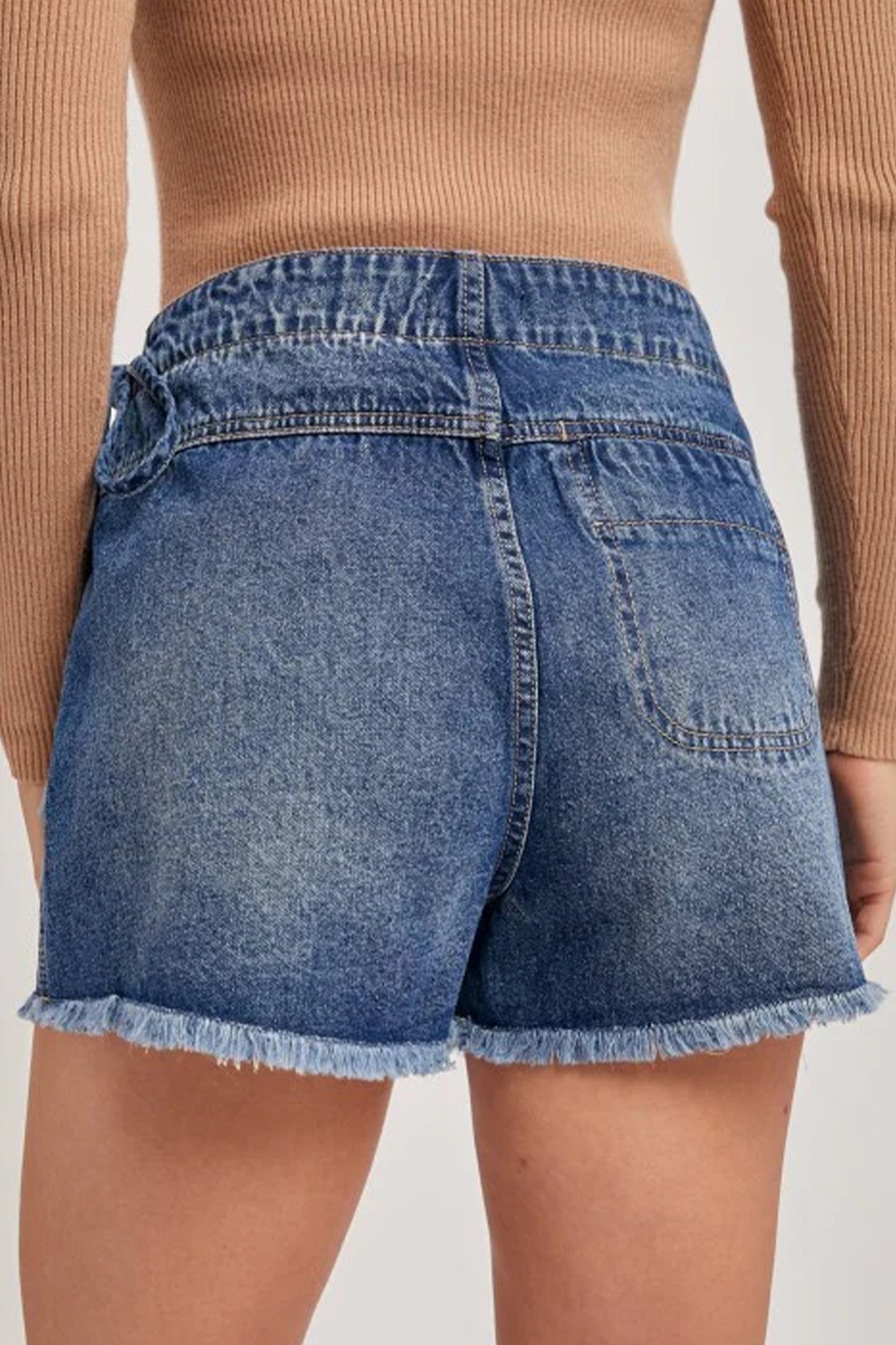 Wrapped Tied Denim Skort