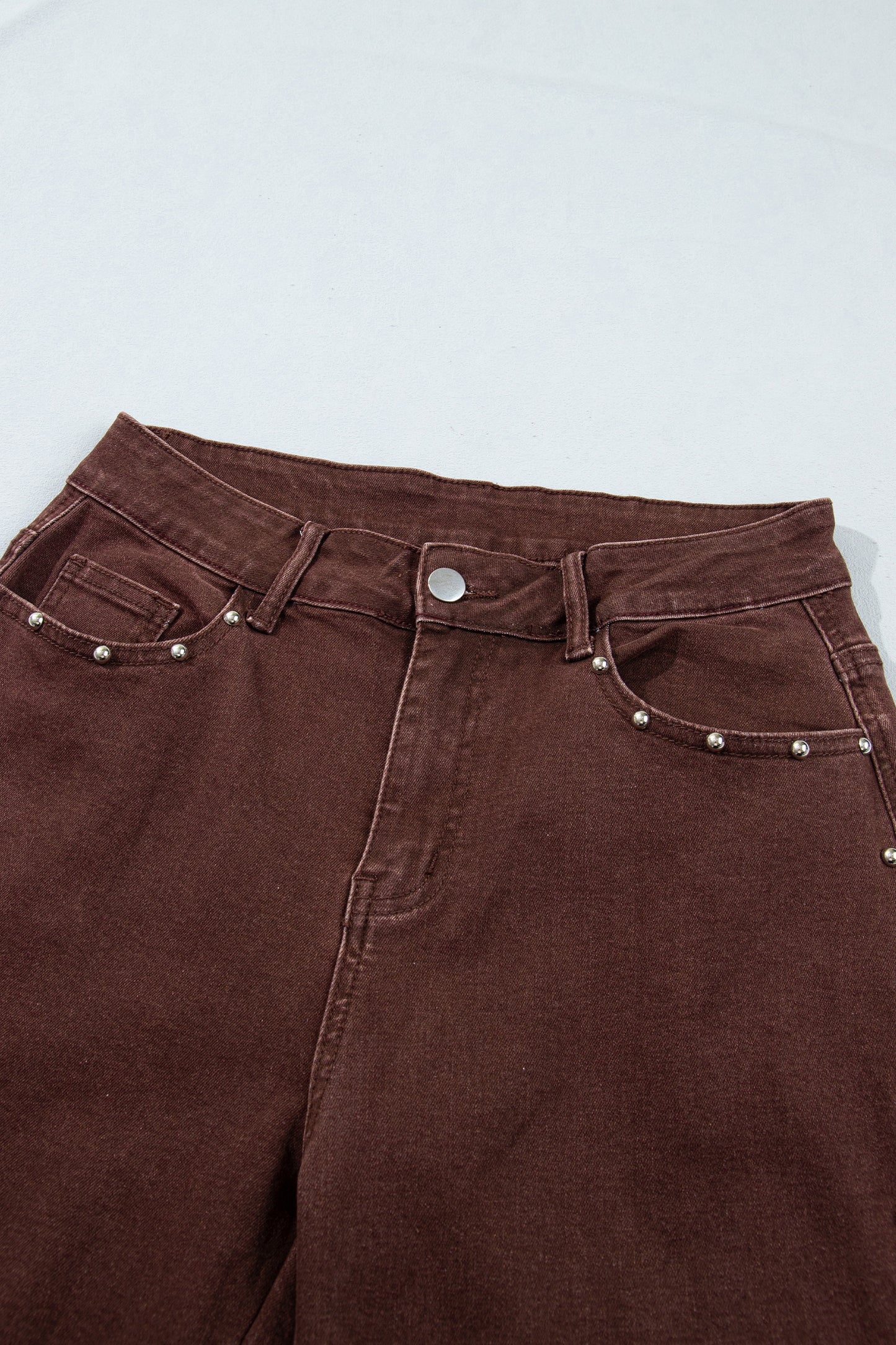 Side Seam Rivet Ankle Jeans