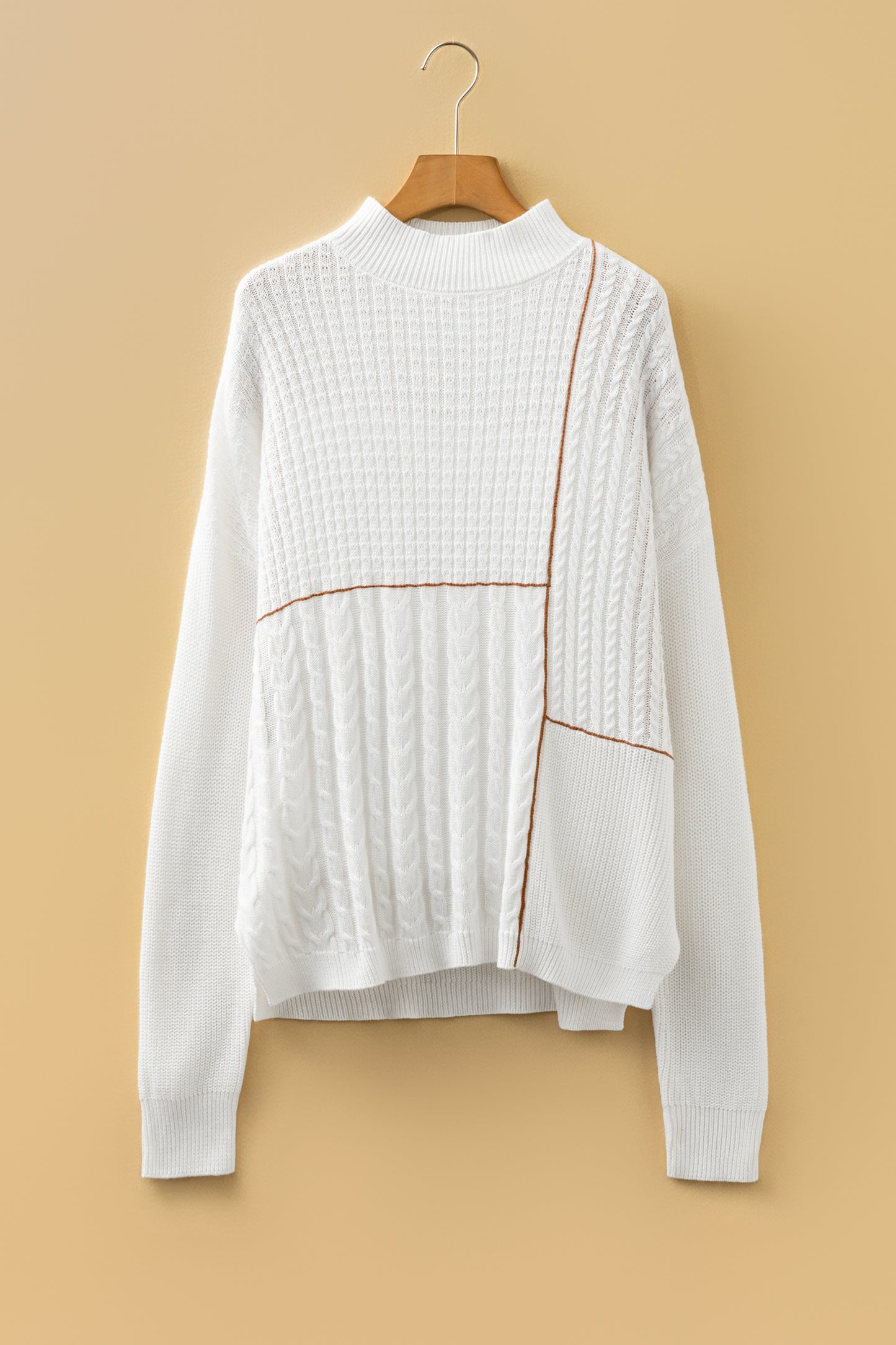Stitch Mock Neck Sweater