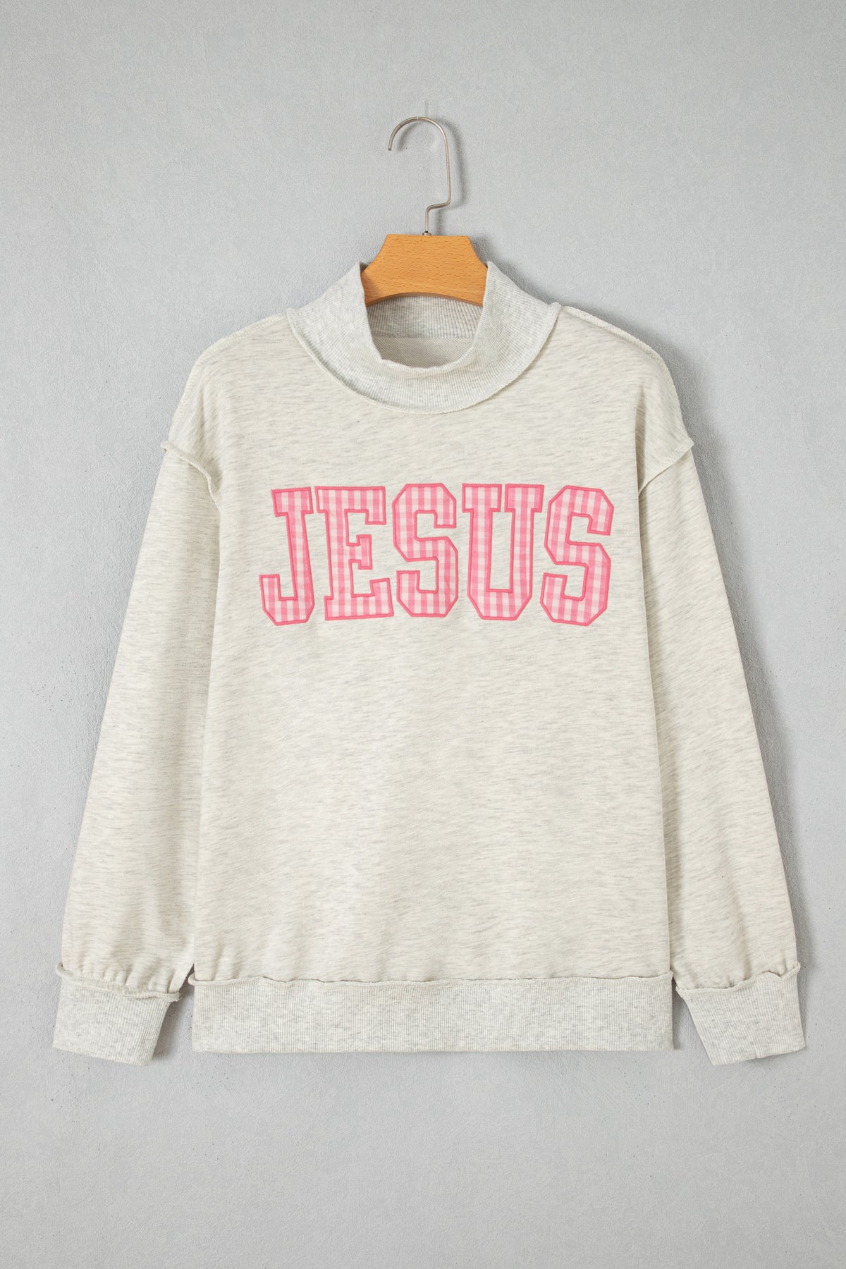 High Neck Polka Dot Baggy Sweatshirt