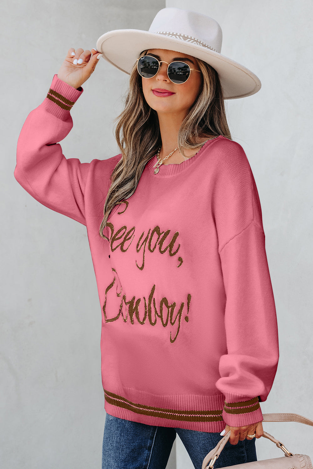 See You Cowboy  Graphic Sweater