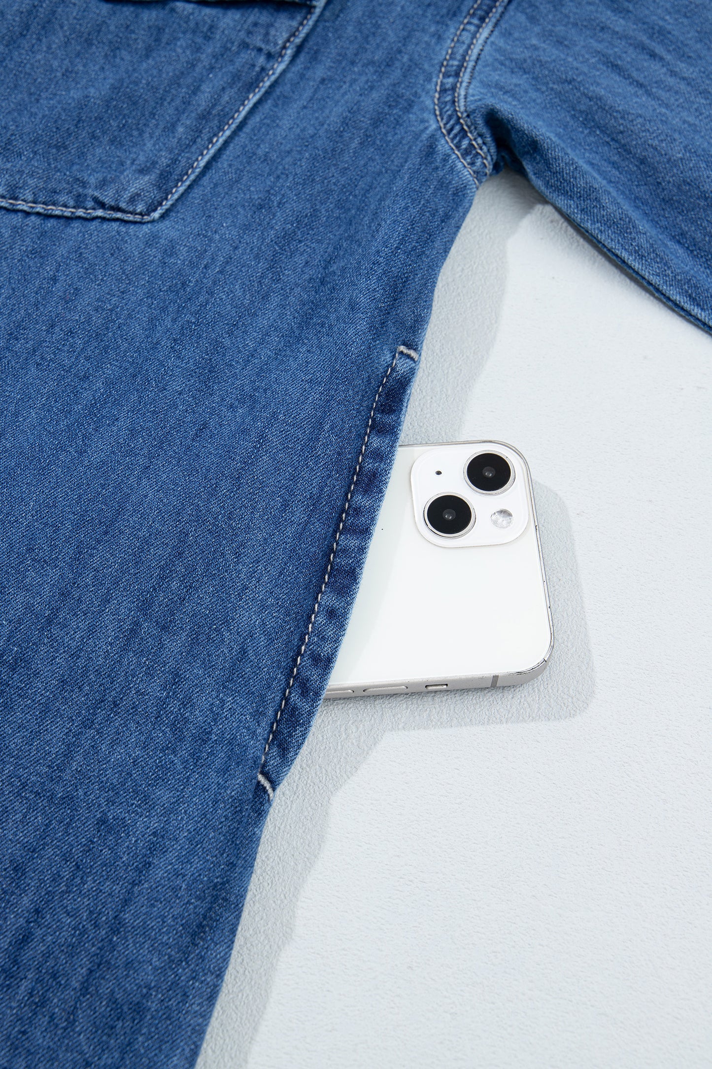 Dark Long Sleeve Denim Shirt