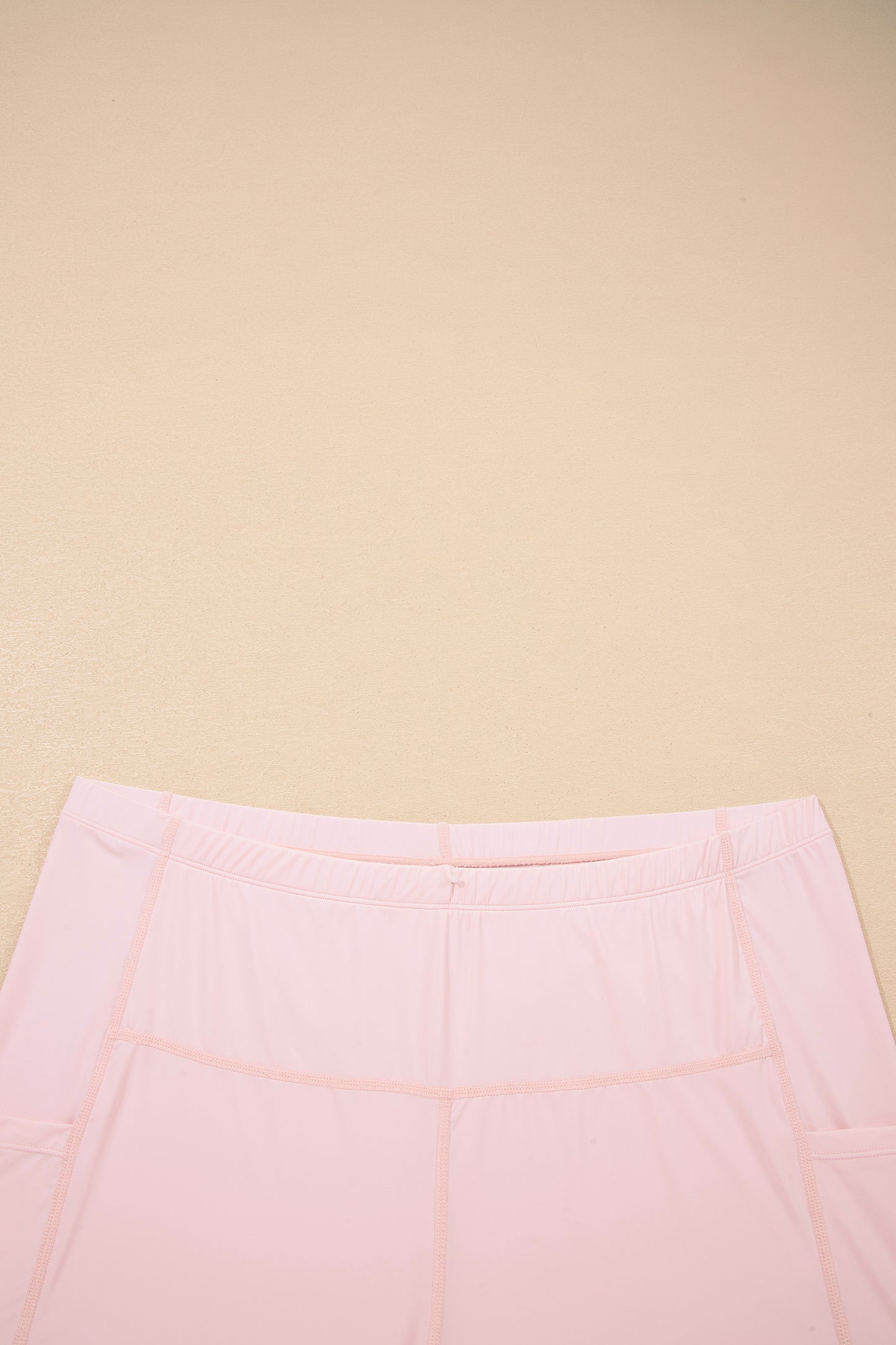 Pink Plus Size Build-in Shorts Sleeveless Dress  Two Piece Set