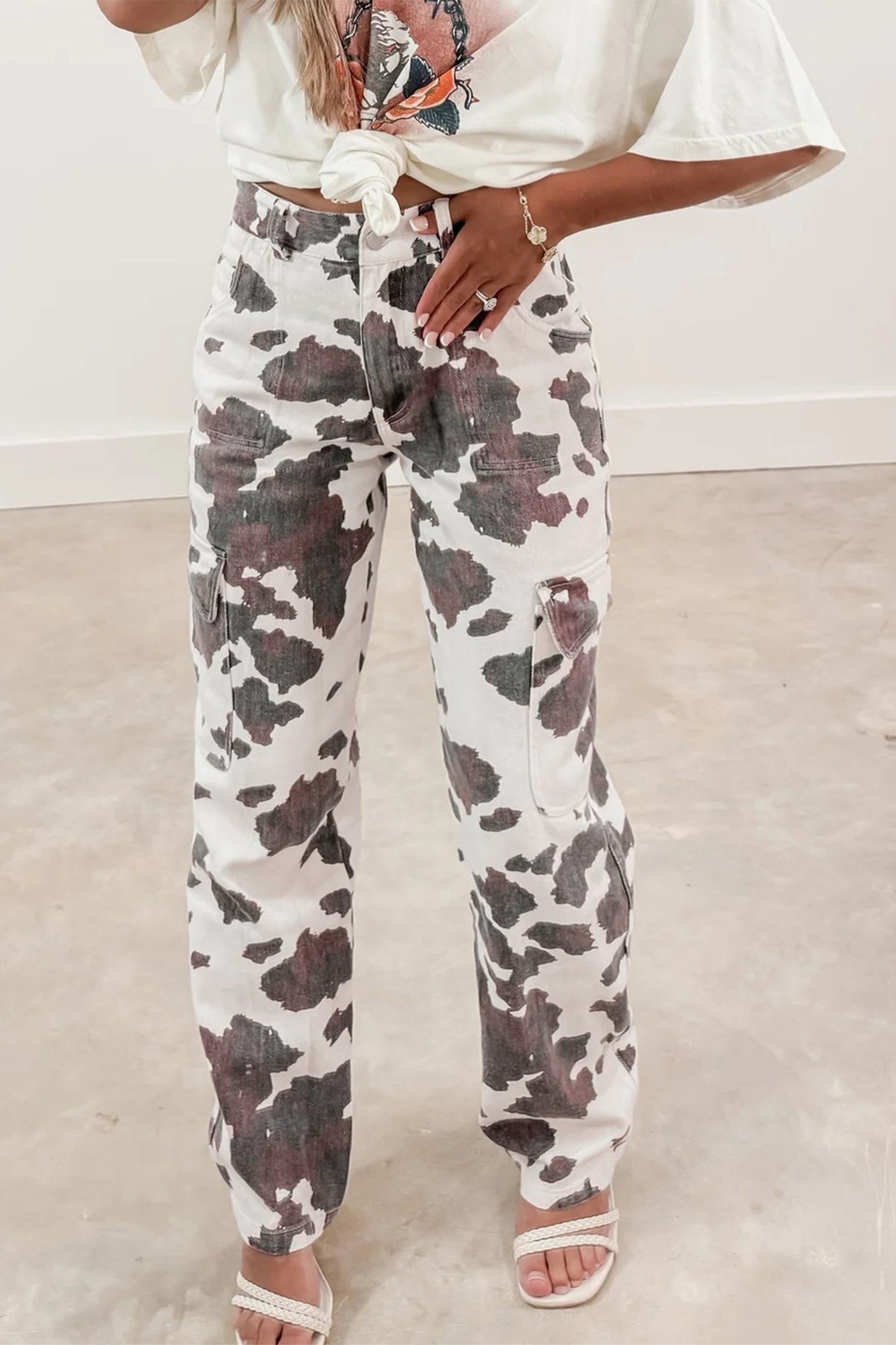 Cow Multi Pocketed Jeans