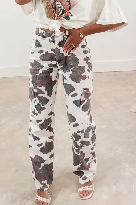Cow Multi Pocketed Jeans