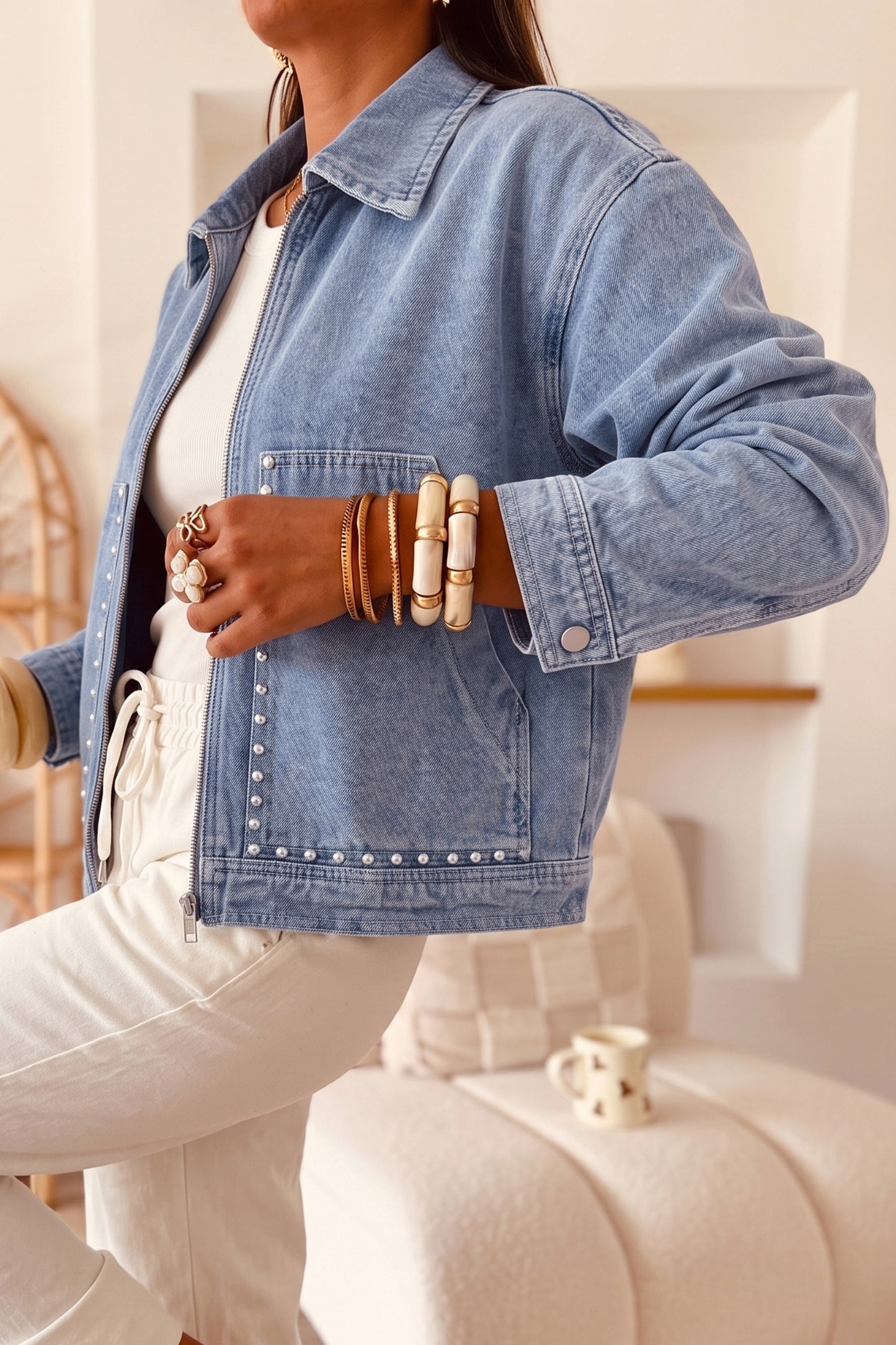 Studded Denim Jacket