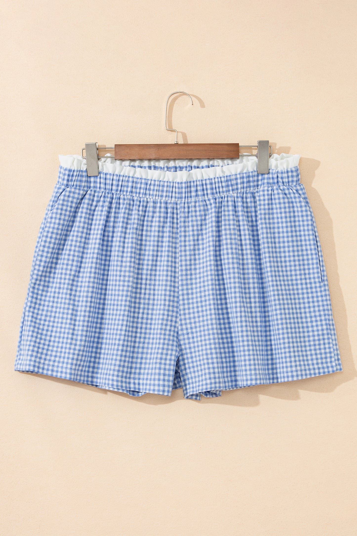 Plaid Print Plus Size Shorts