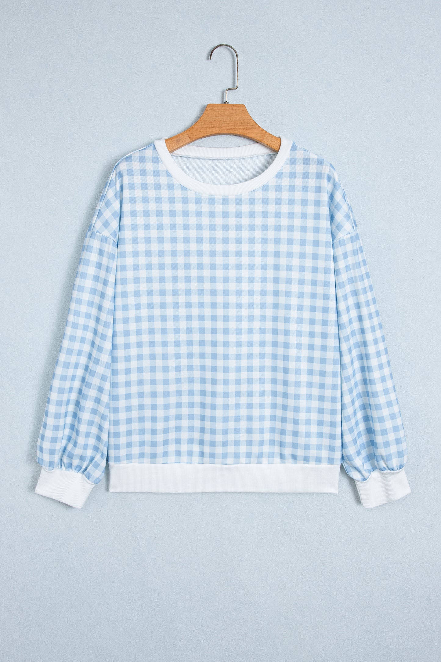 Plaid  Long Sleeve Sweatshirt