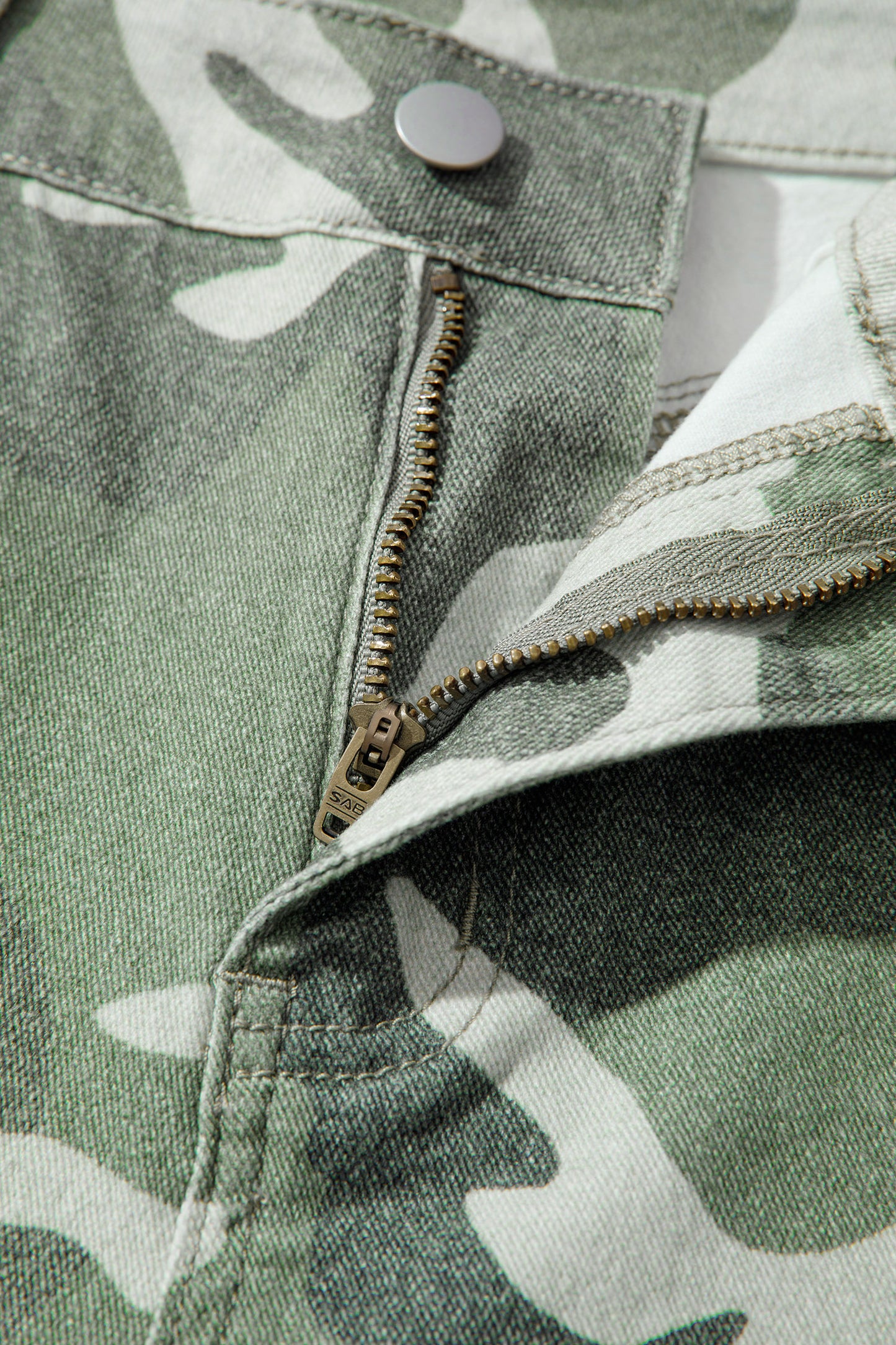Camo Straight Ankle Jeans