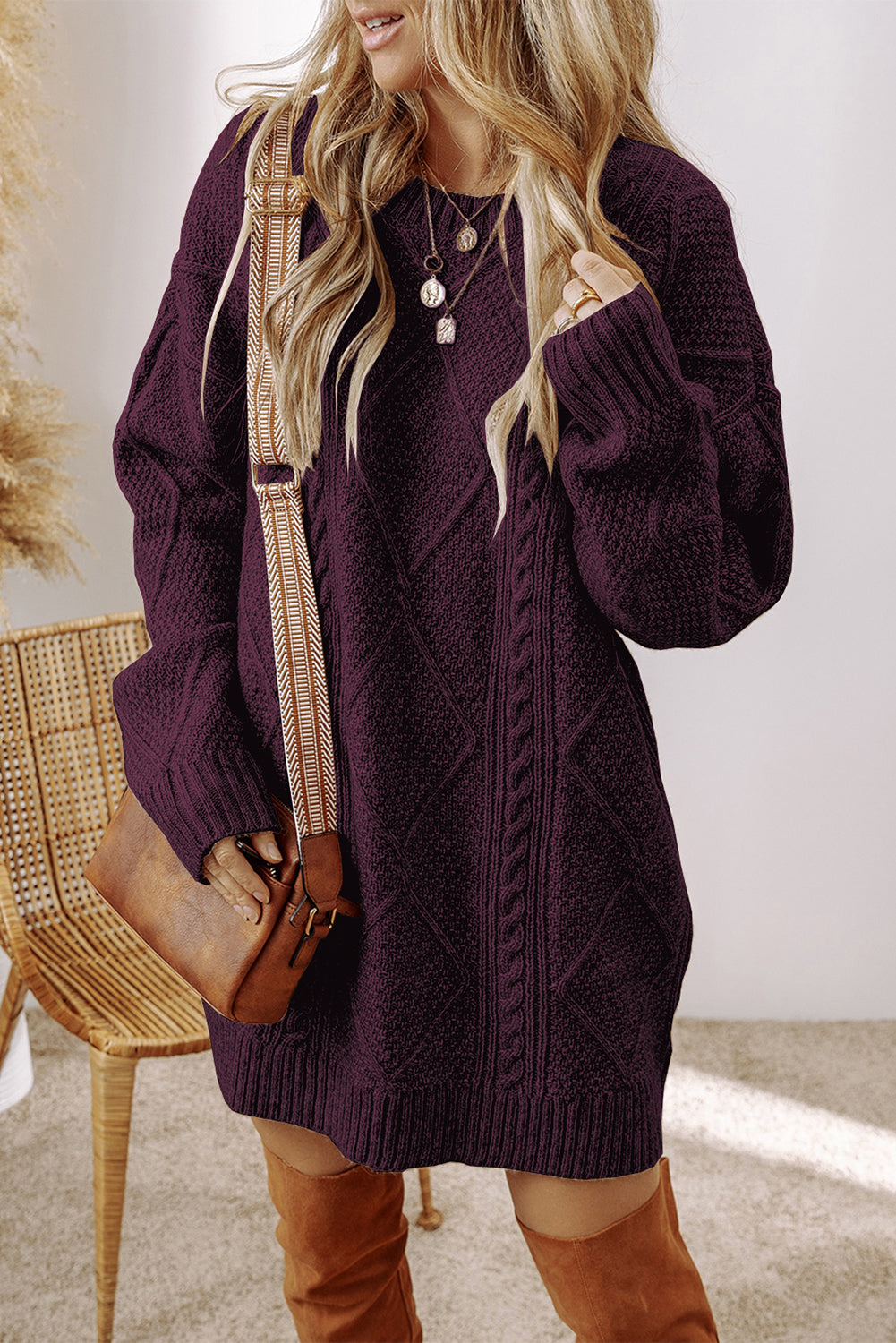 Loose Fit Sweater Dress