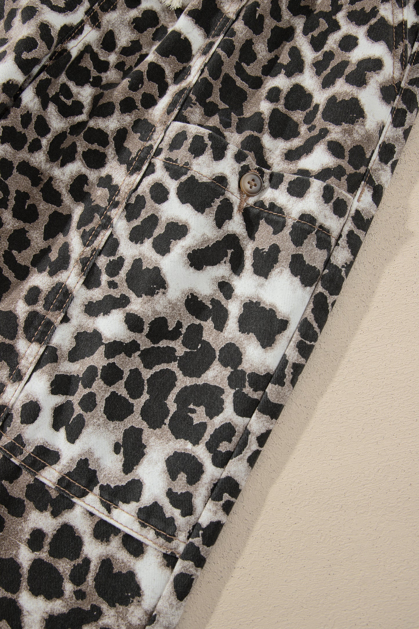 Leopard Print Drawstring Jogger Jeans