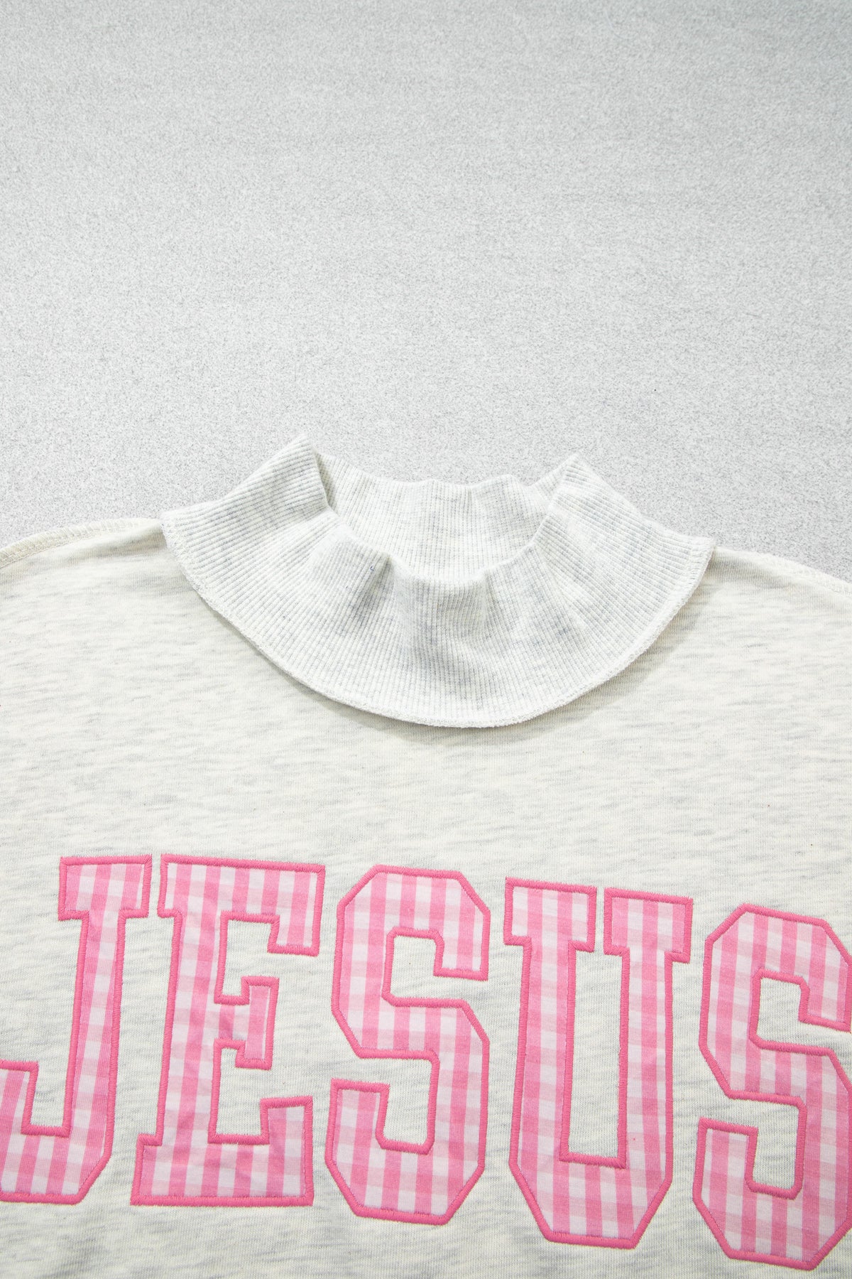 High Neck Polka Dot Baggy Sweatshirt