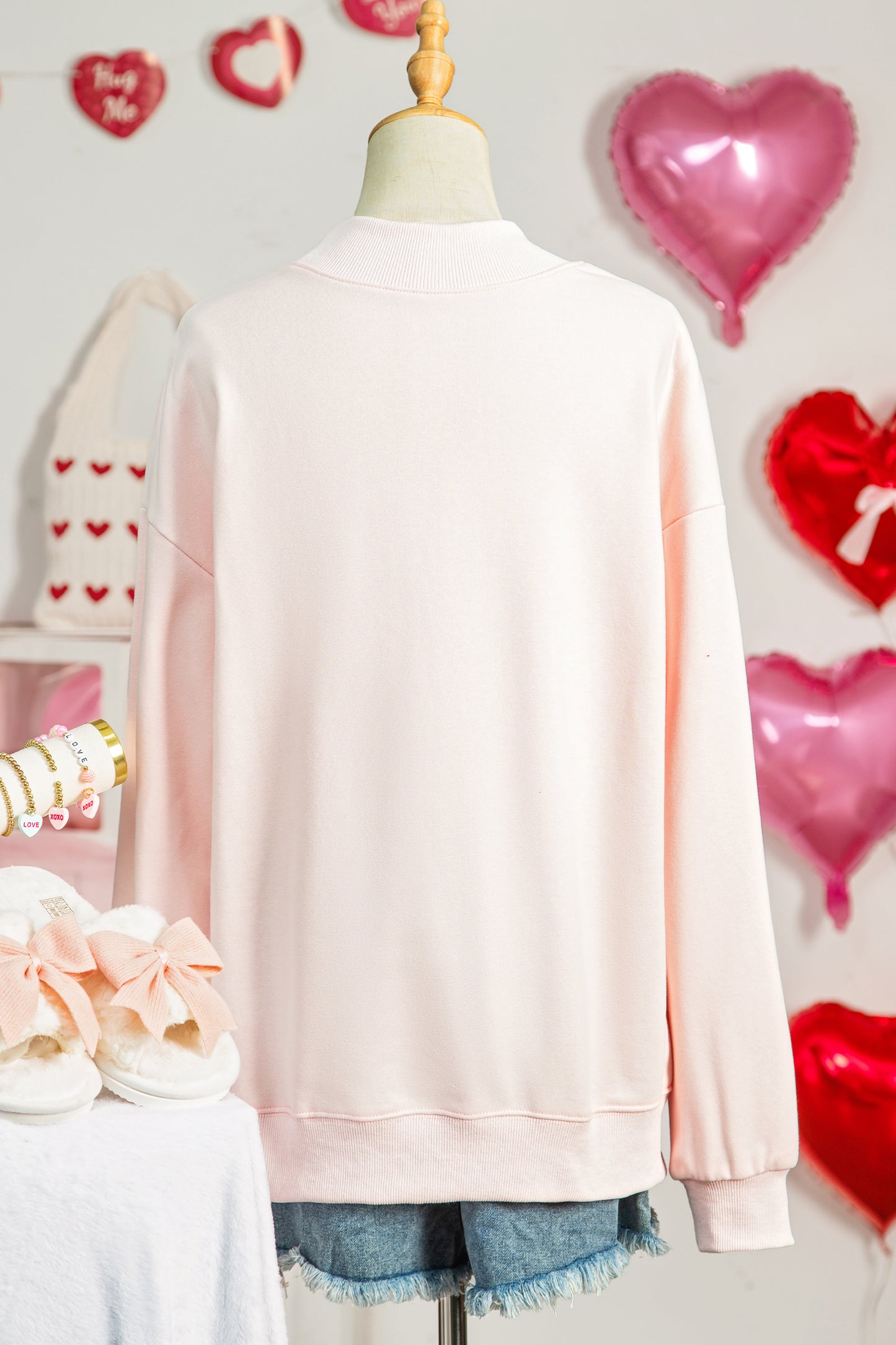 love like Jesus  Mock Neck Sweatshirt