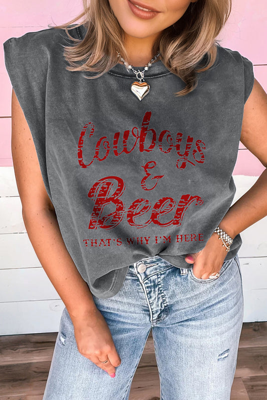 Cowboy & Beer  Tank Top