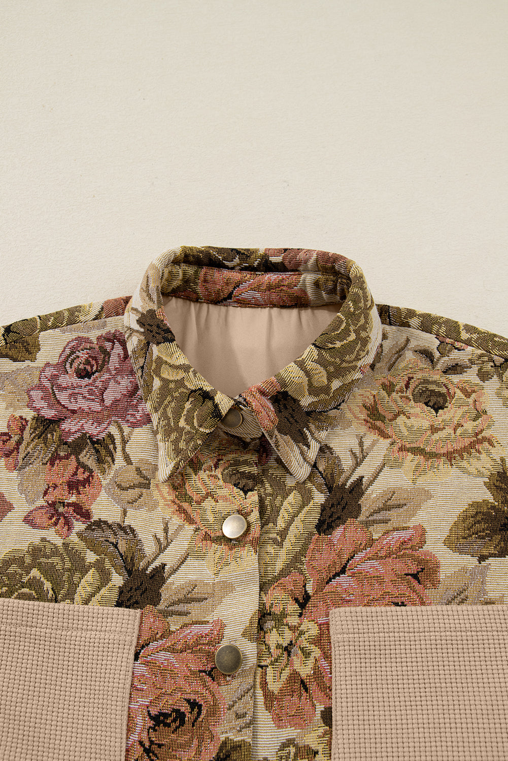 Waffle Knit  Buttoned Jacket