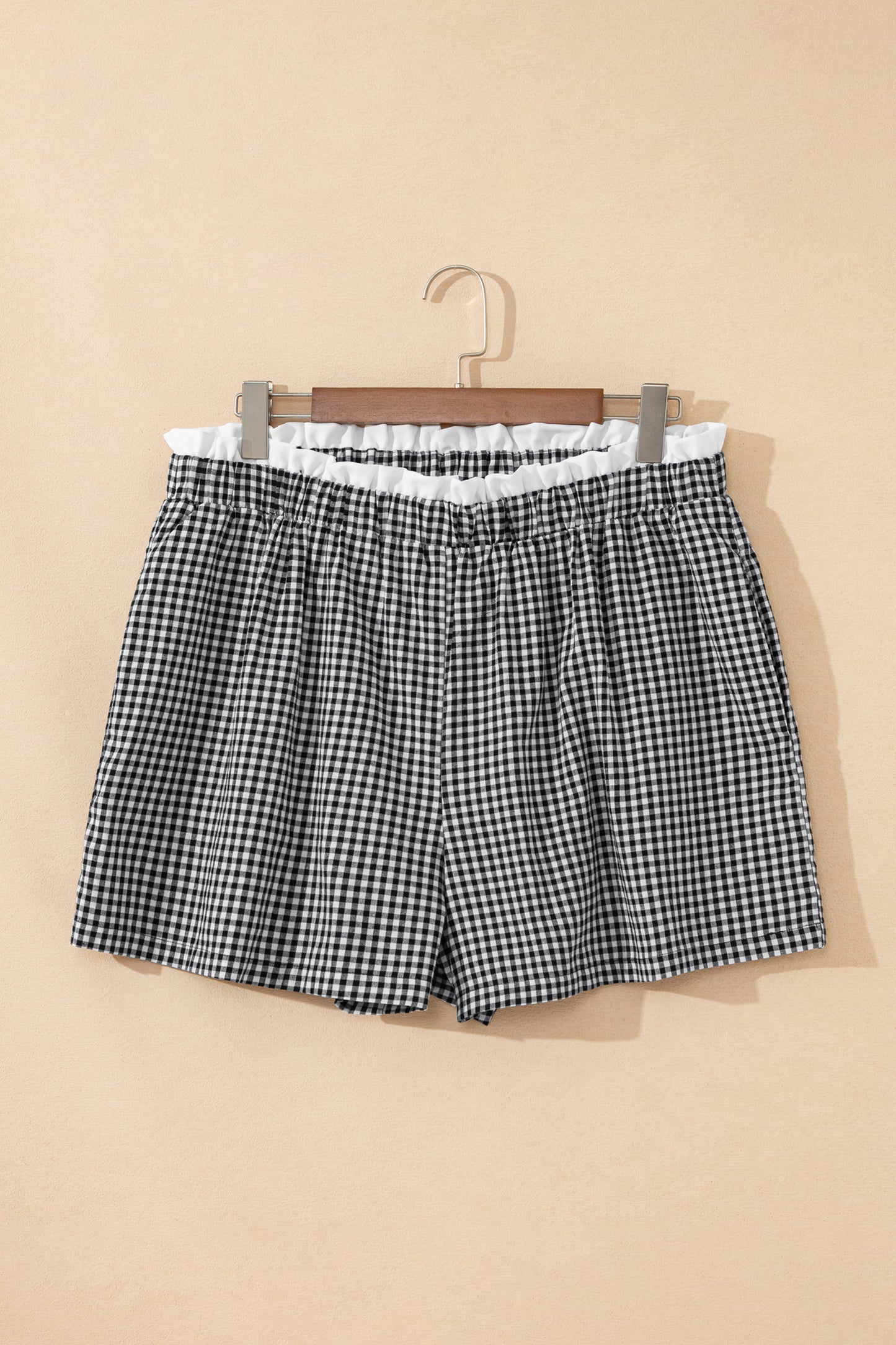 Plaid Print Plus Size Shorts