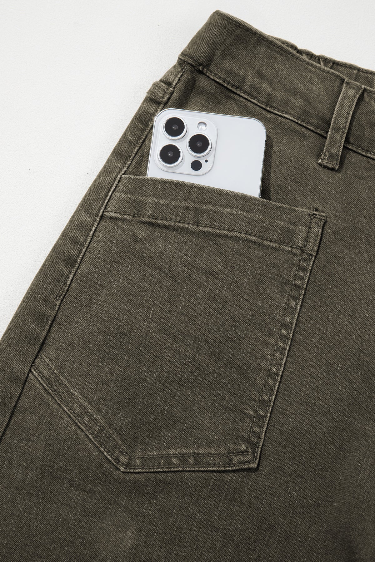 Front Pocket Ankle-length Barrel Jeans