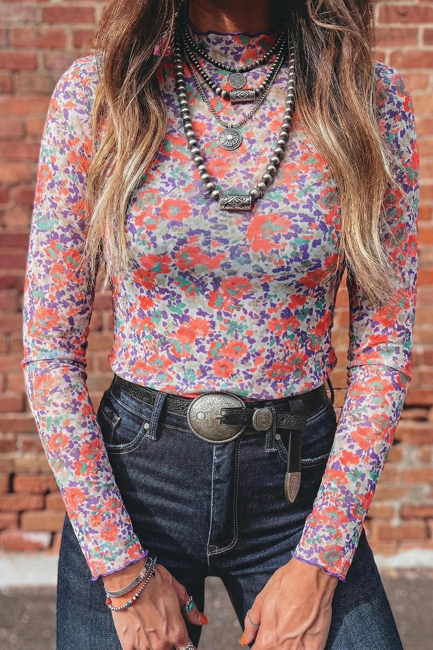 Long Sleeve Mock Neck Top