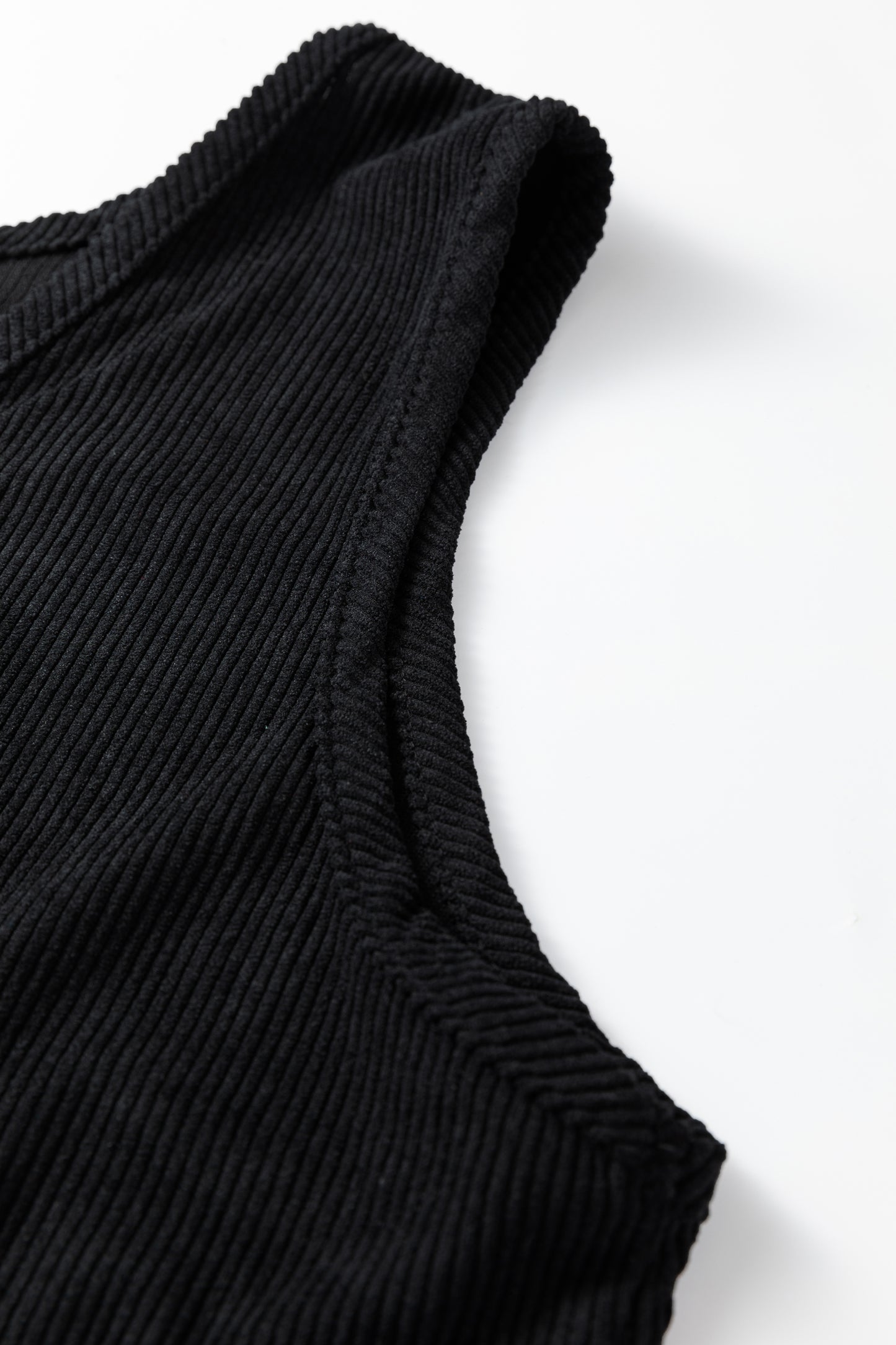 Corduroy Patch Pocket Sleeveless Mini Dress