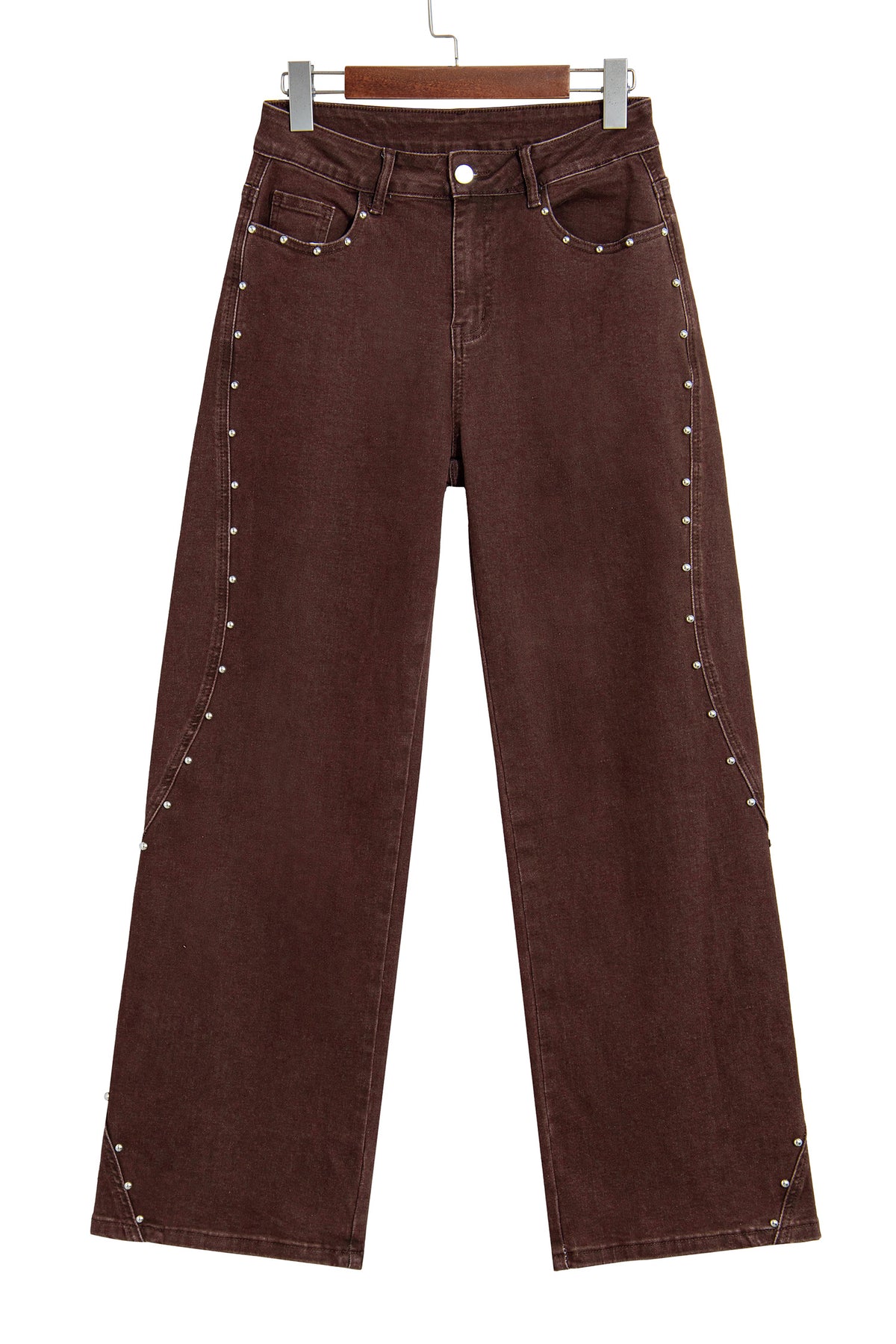 Side Seam Rivet Ankle Jeans