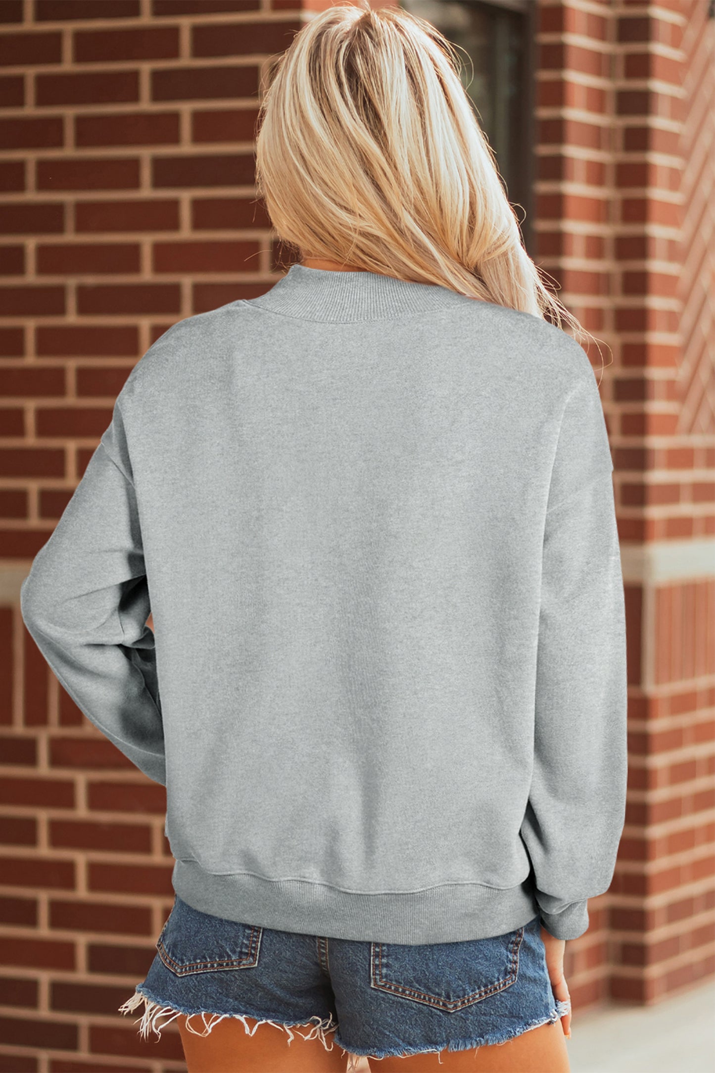 Pumpkin  Mock Neck Sweatshirt