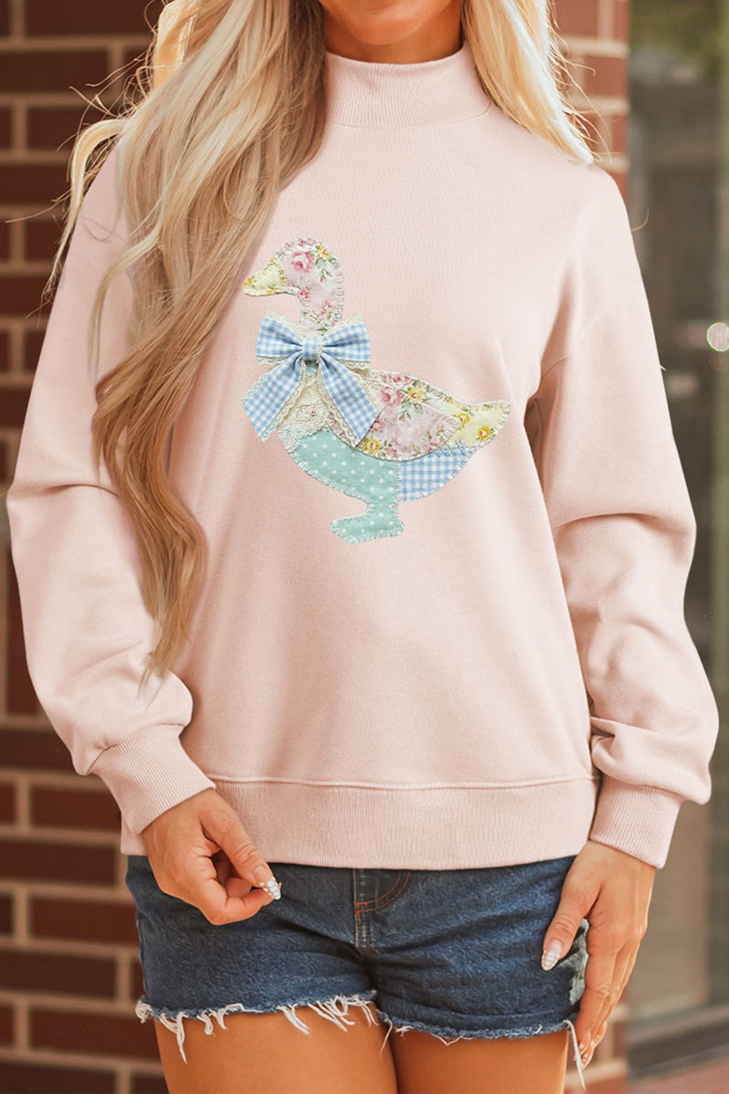 Duck Mock Neck Sweatshirt