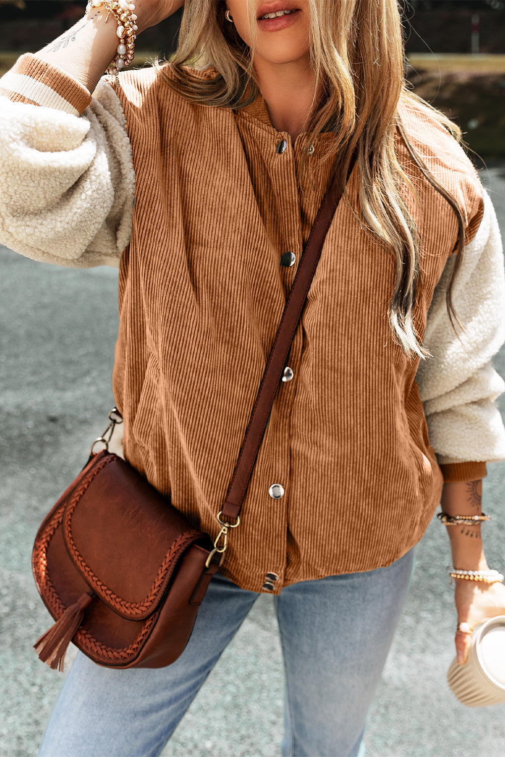Corduroy Fleece Bomber Jacket