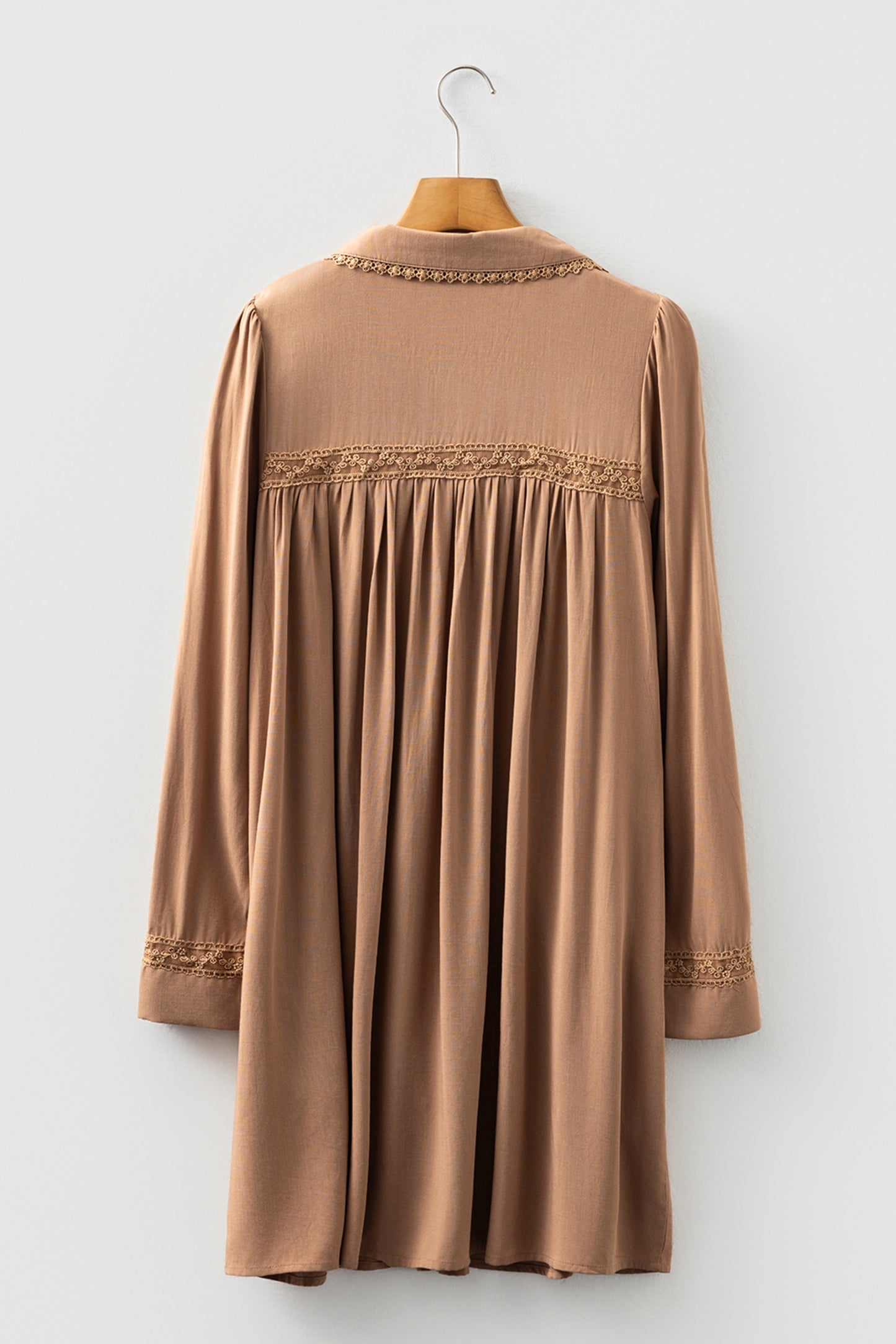 Peter Pan Collar Long Sleeve Mini Dress
