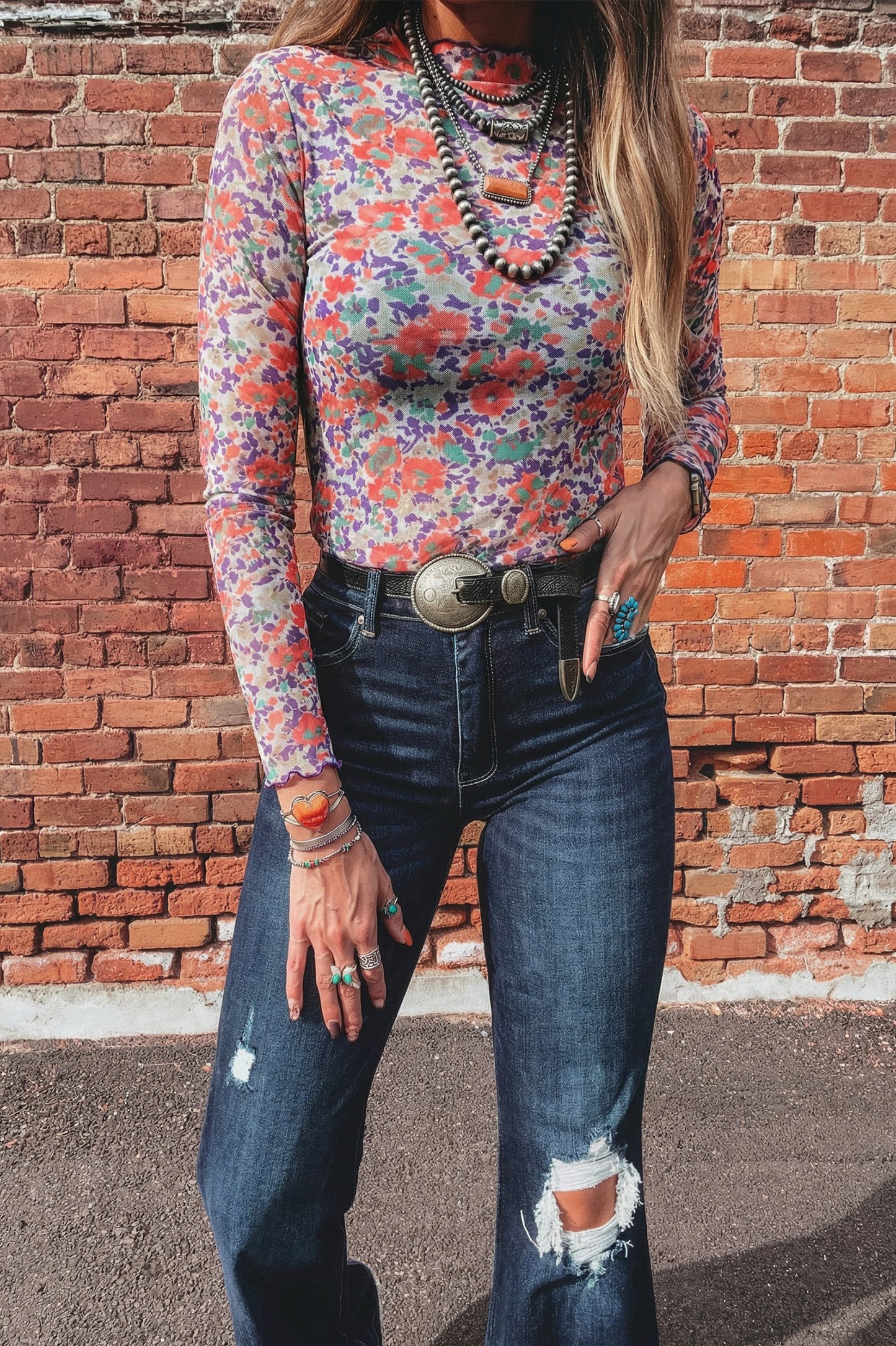 Long Sleeve Mock Neck Top