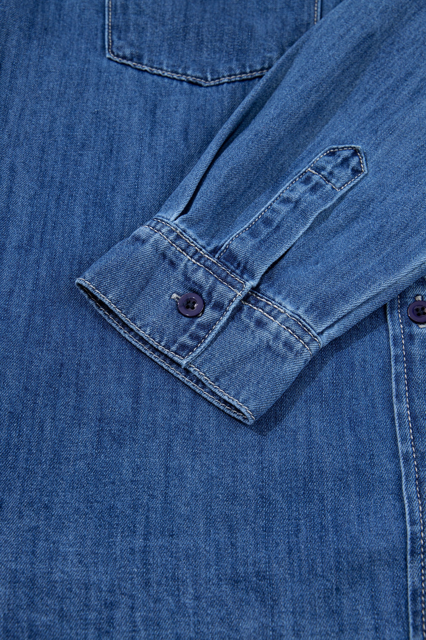 Dark Long Sleeve Denim Shirt