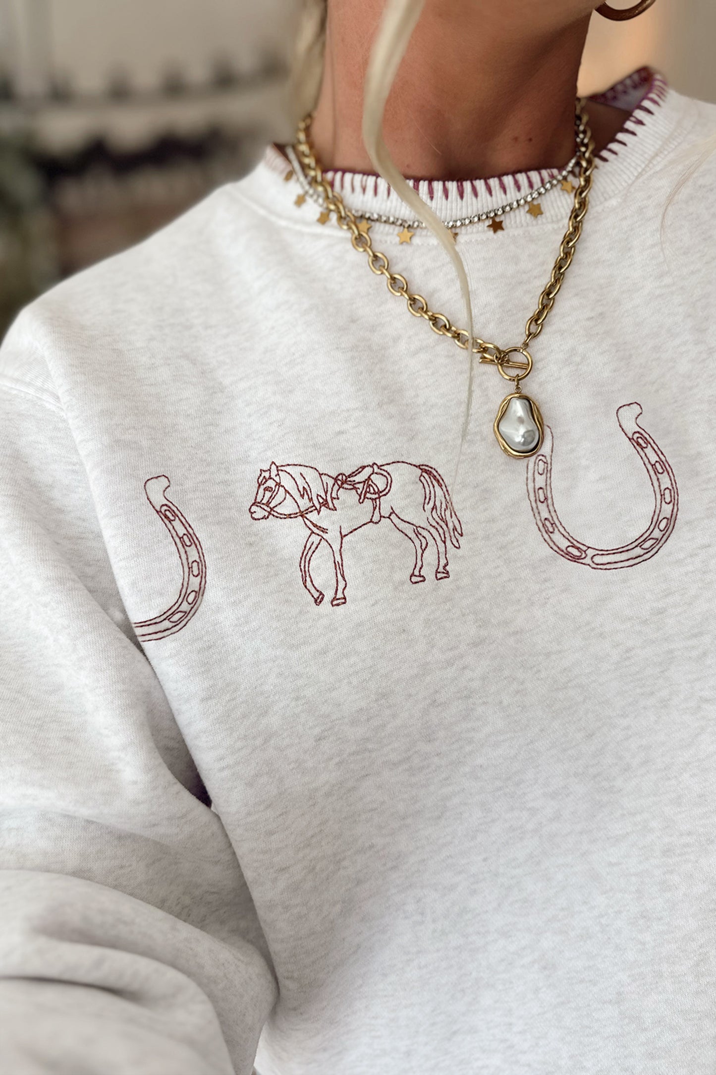 Western Embroidered Sweatshirt