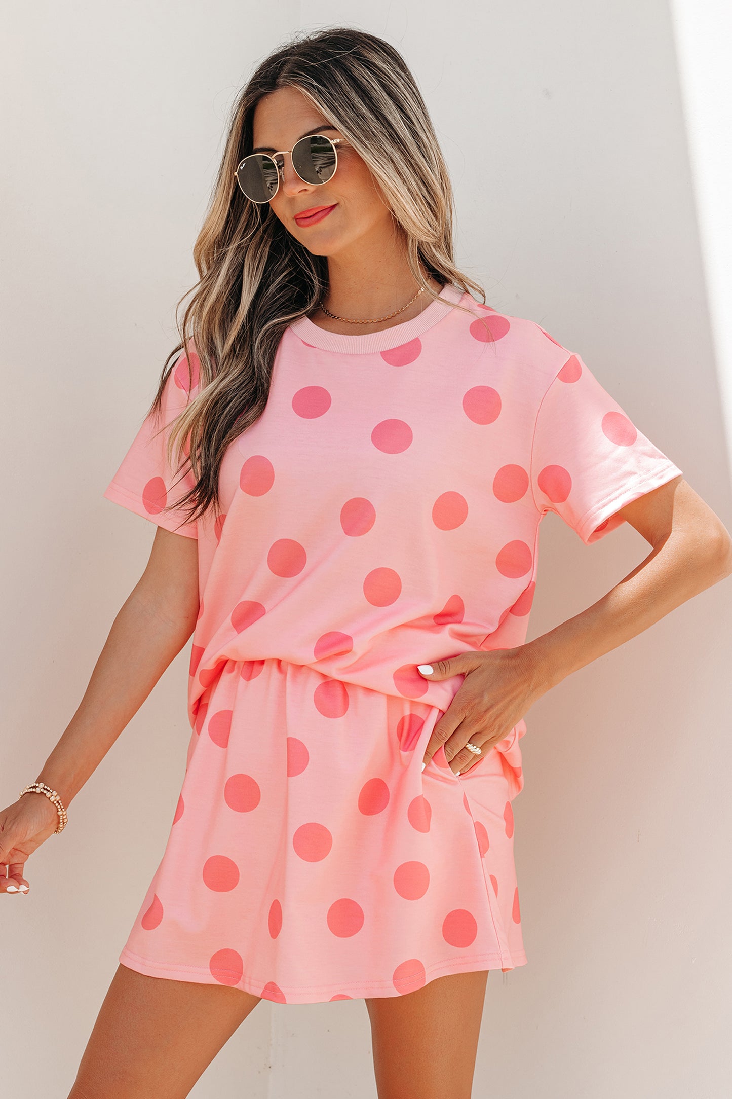 Polka Dot Skort 2pcs Outfit