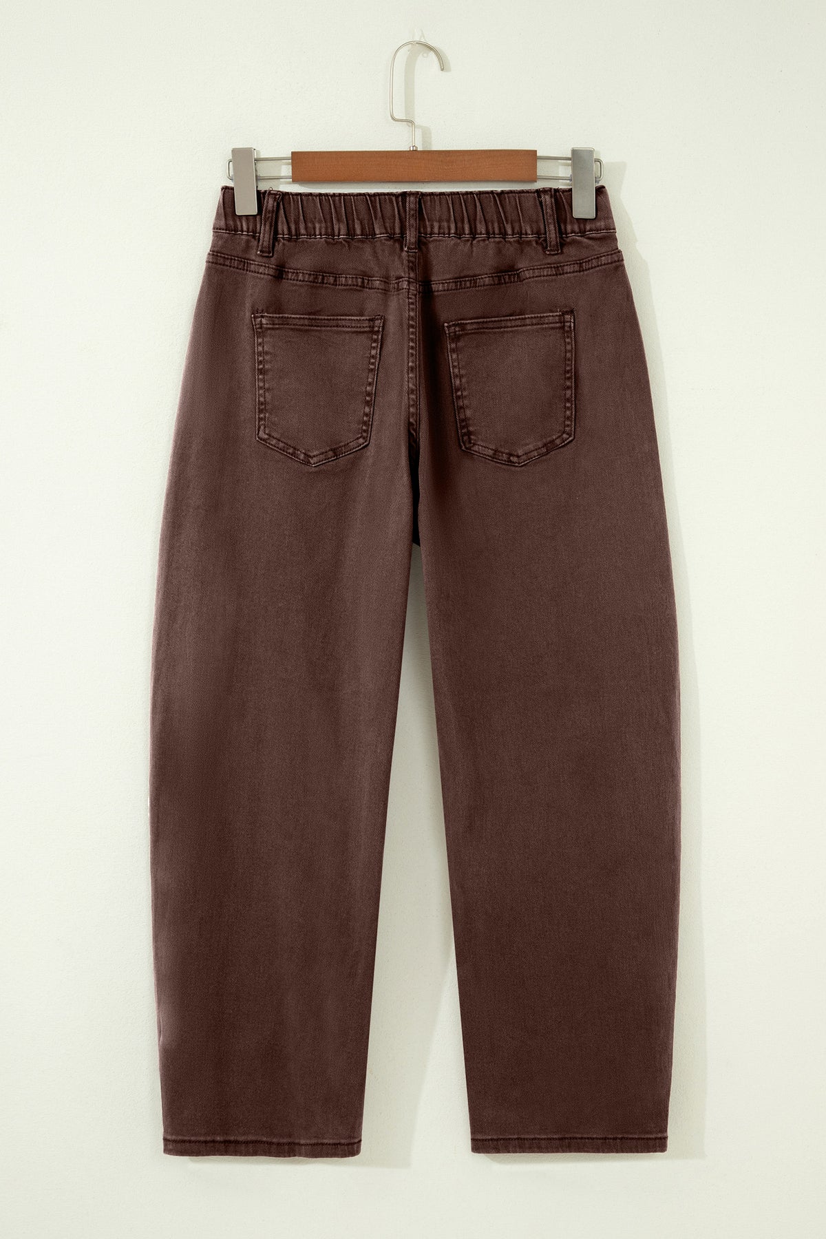 Front Pocket Ankle-length Barrel Jeans