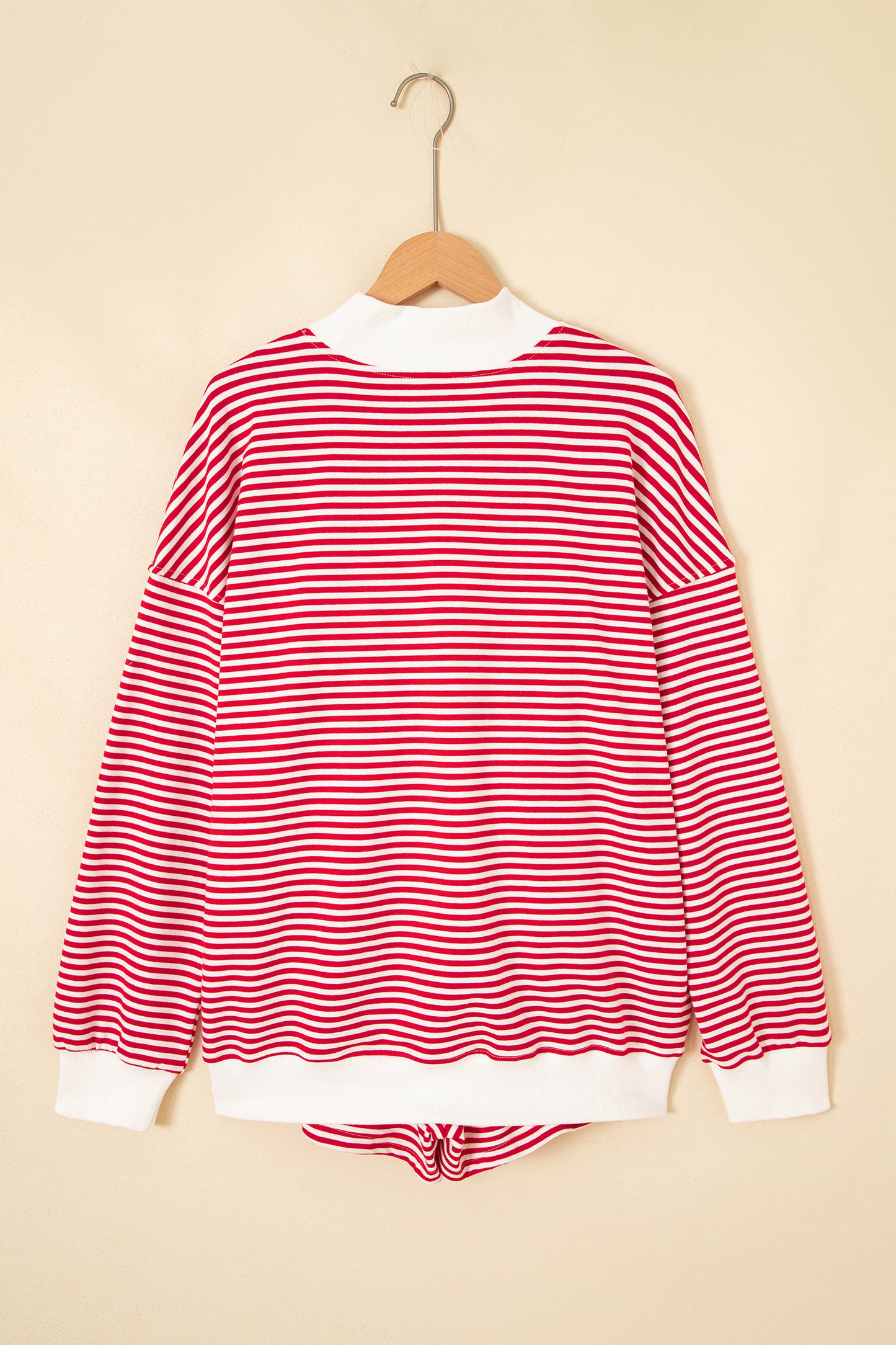 Oversize Mock Neck Sweatshirt and Shorts Set