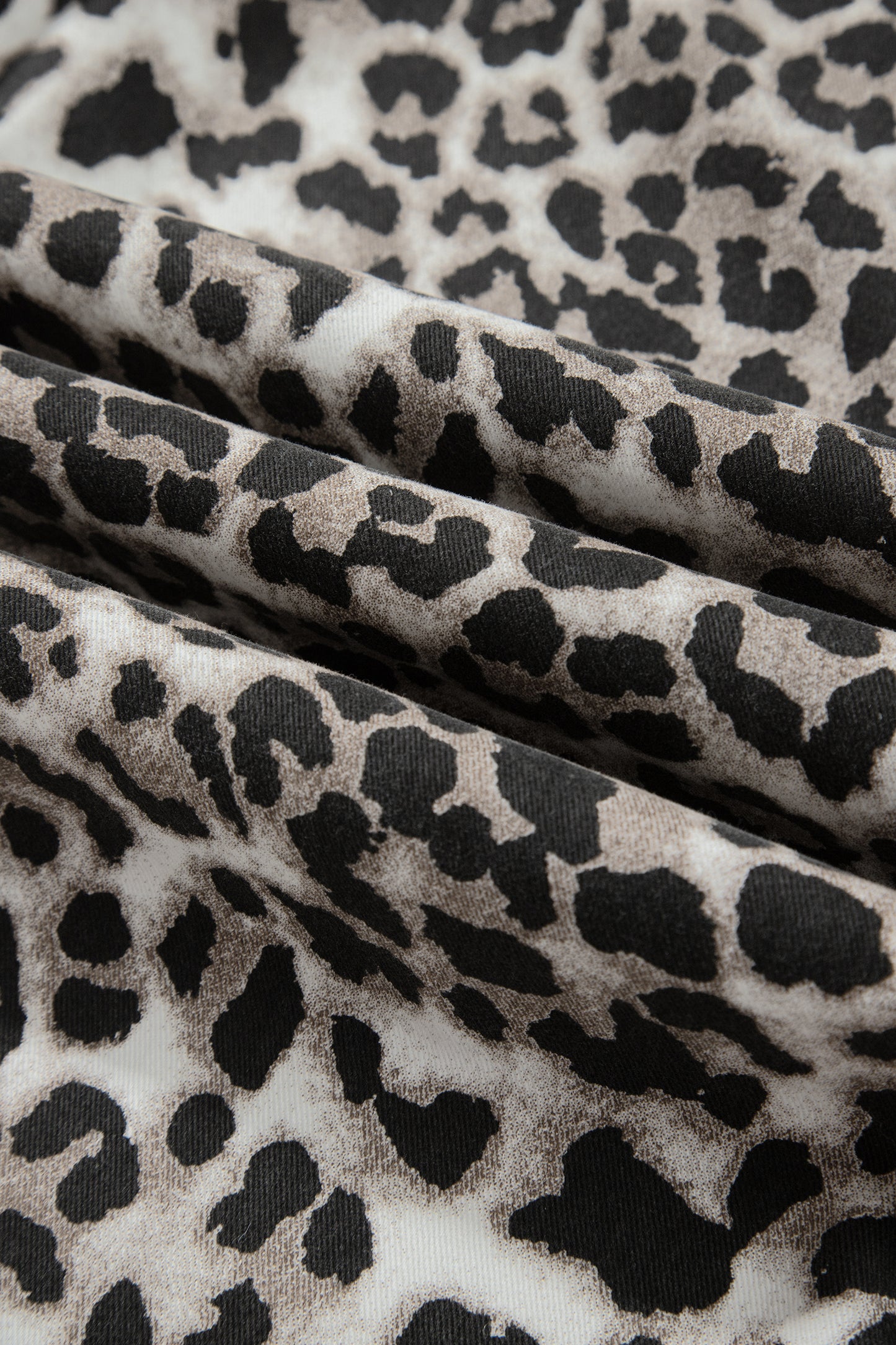 Leopard Print Drawstring Jogger Jeans