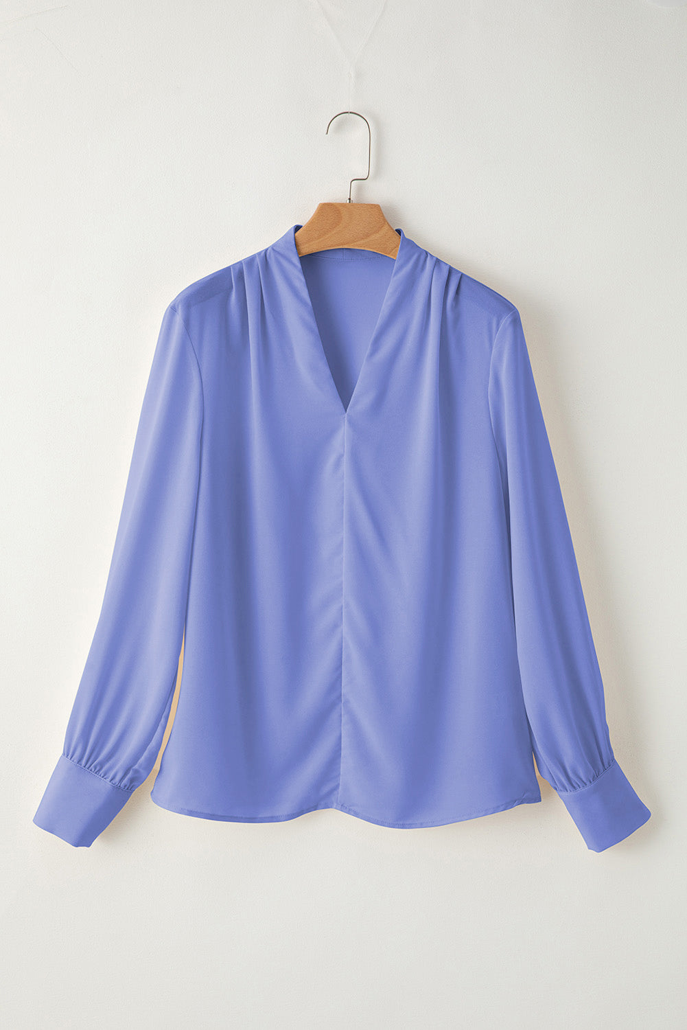 V Neck Long Sleeve Blouse
