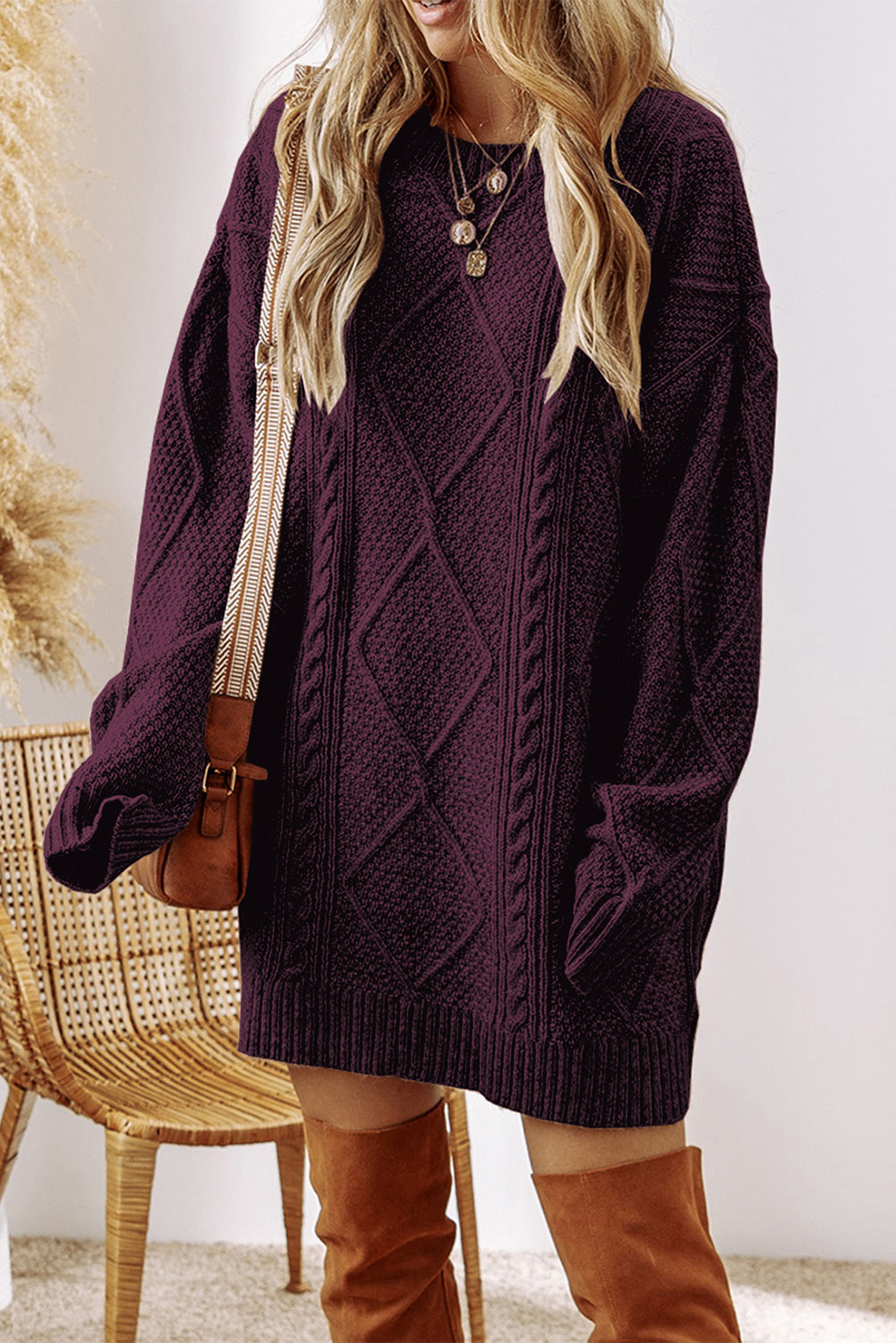 Loose Fit Sweater Dress