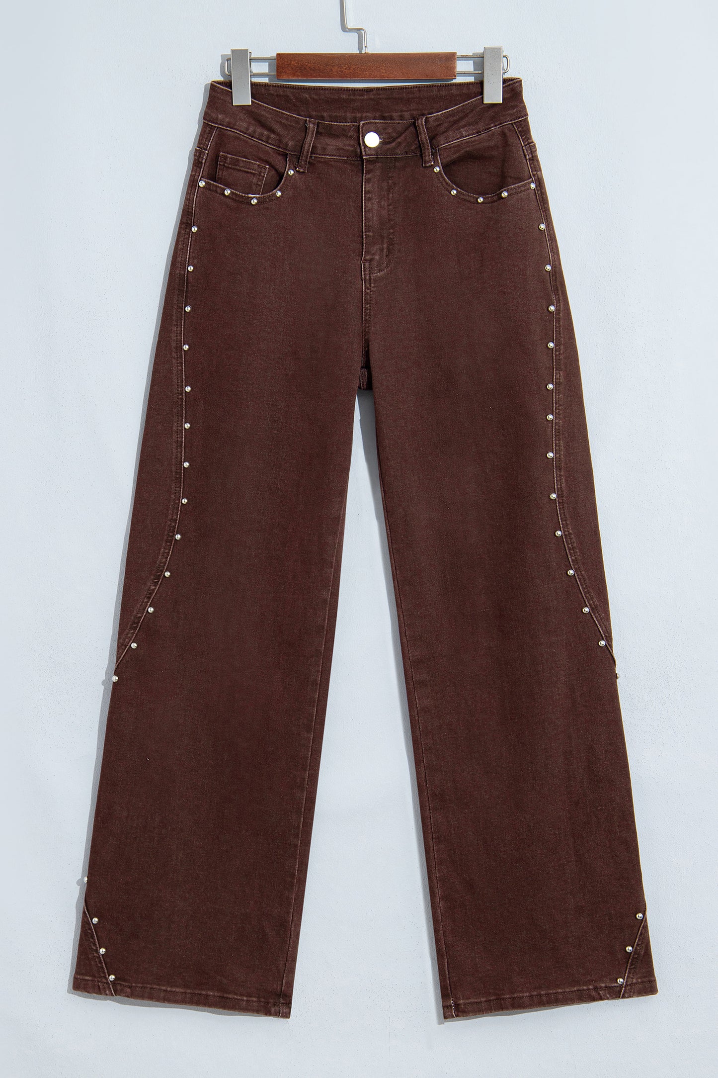 Side Seam Rivet Ankle Jeans