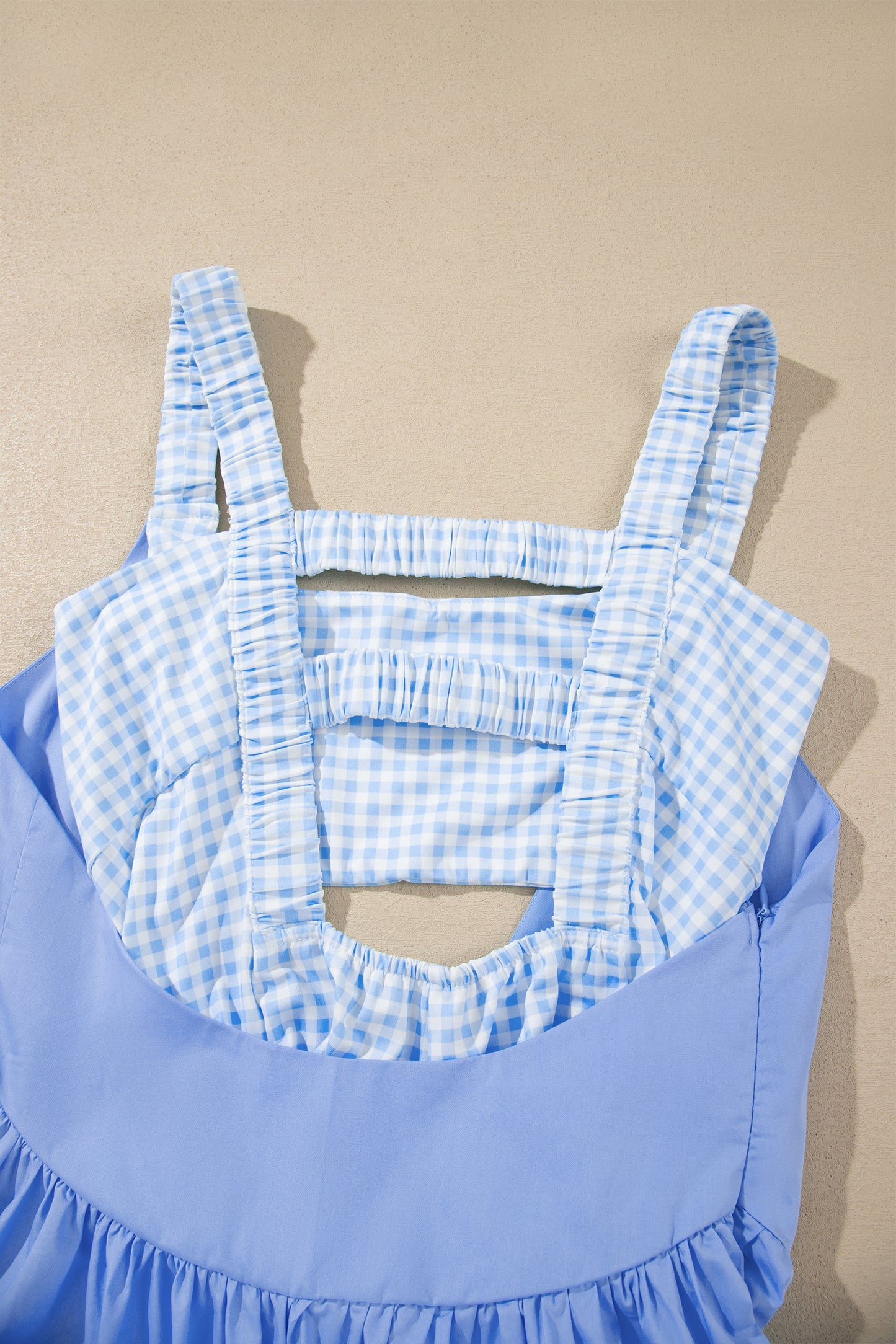 Two Piece Gingham Mini Dress