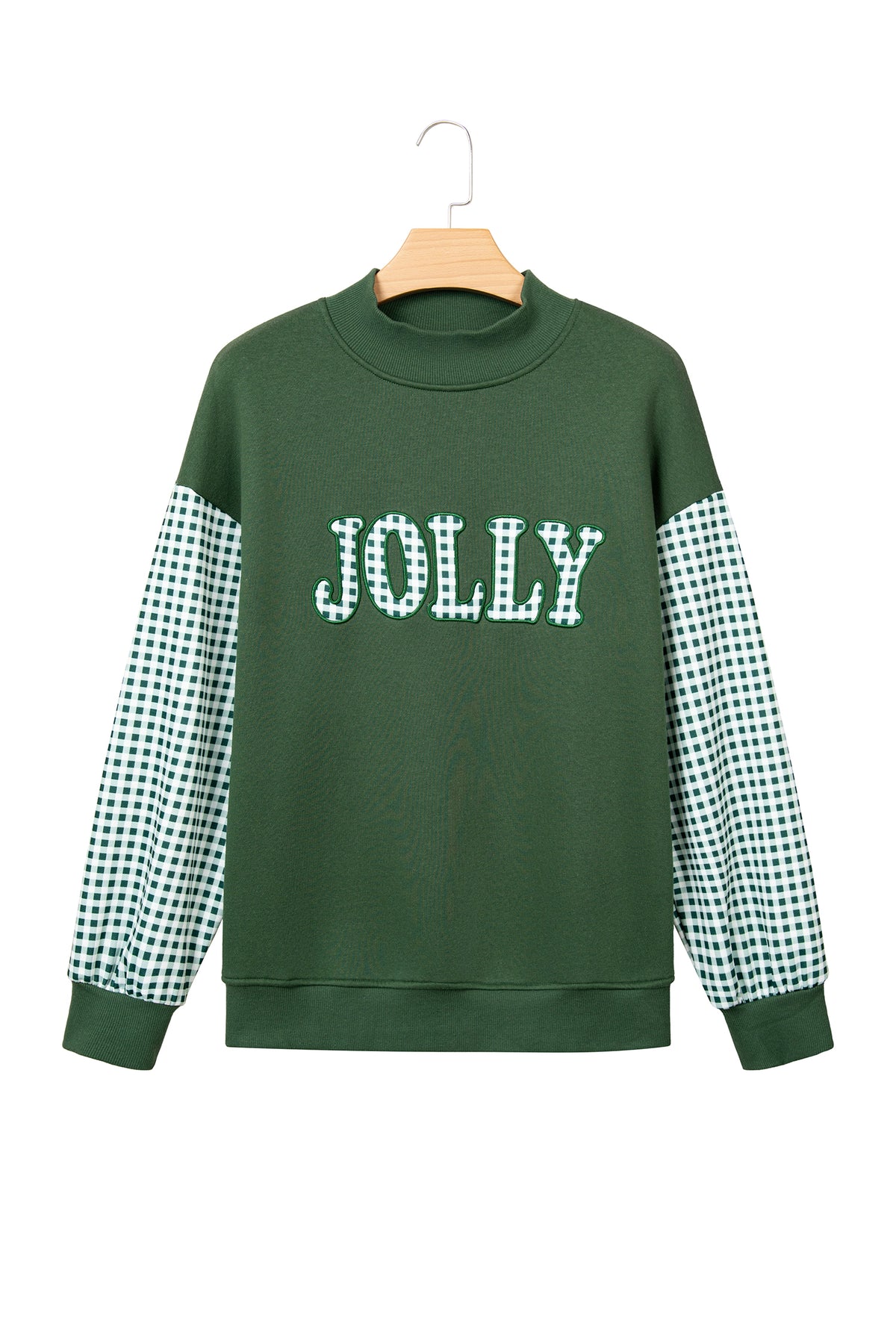 Gingham Plaid Oversized Pullover Sweatshirt