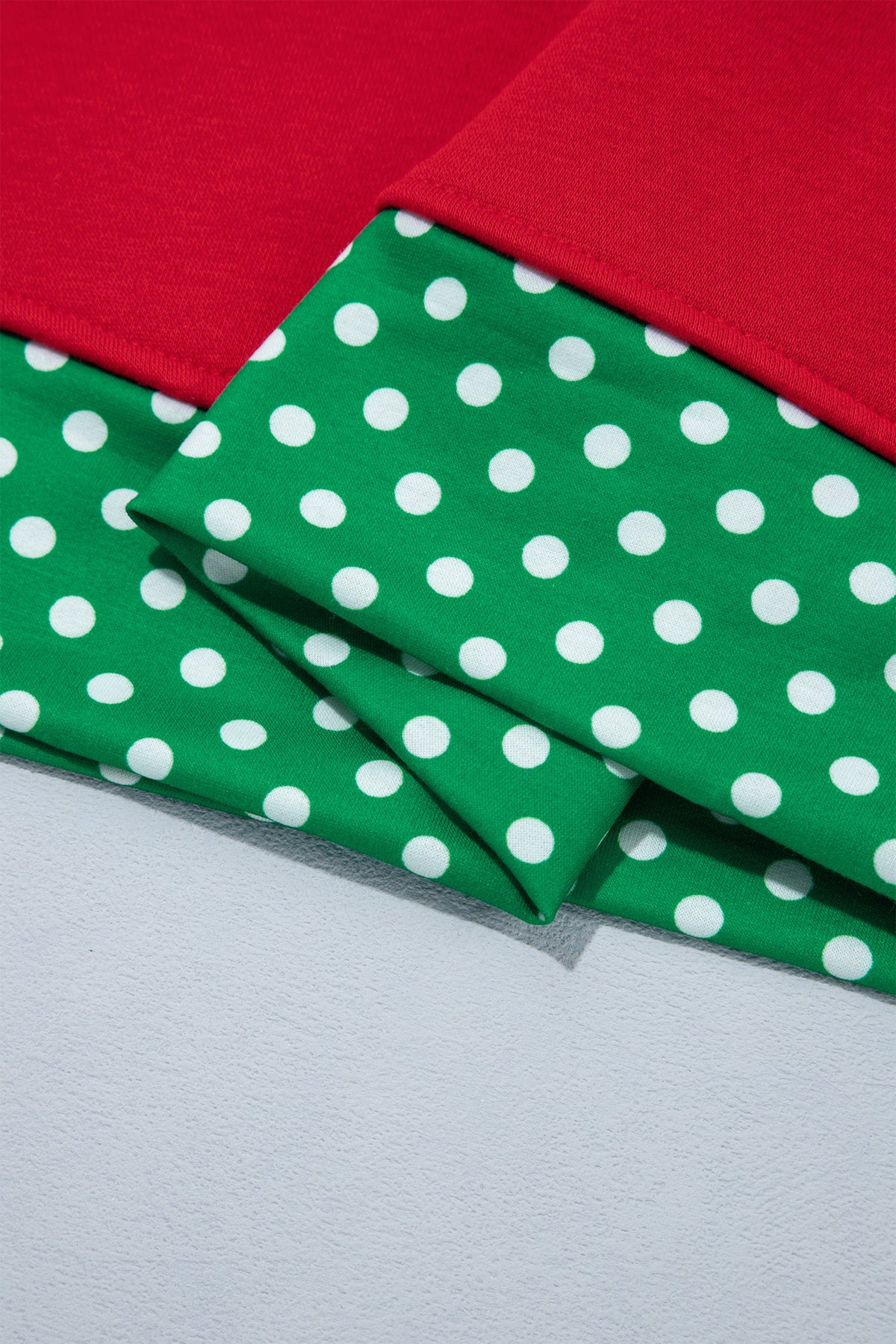 Polka Dot Letter Print Contrast Trim Mock Neck Sweatshirt